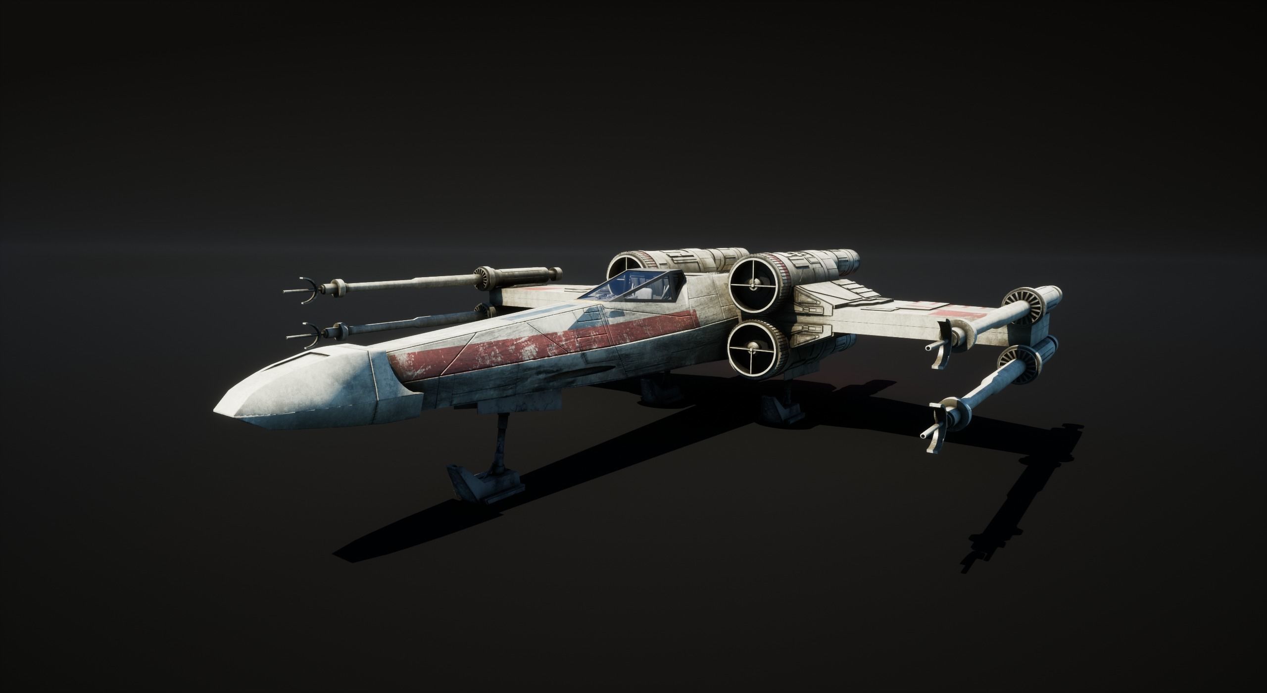 x-wing Low-poly 3D model_1
