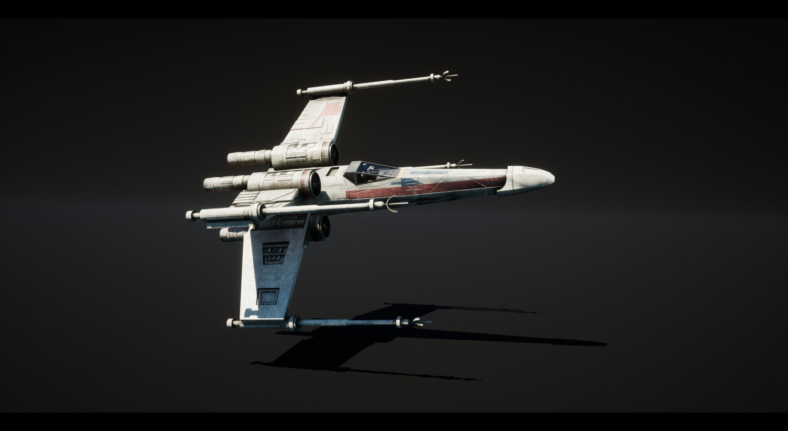 x-wing Low-poly 3D model_10