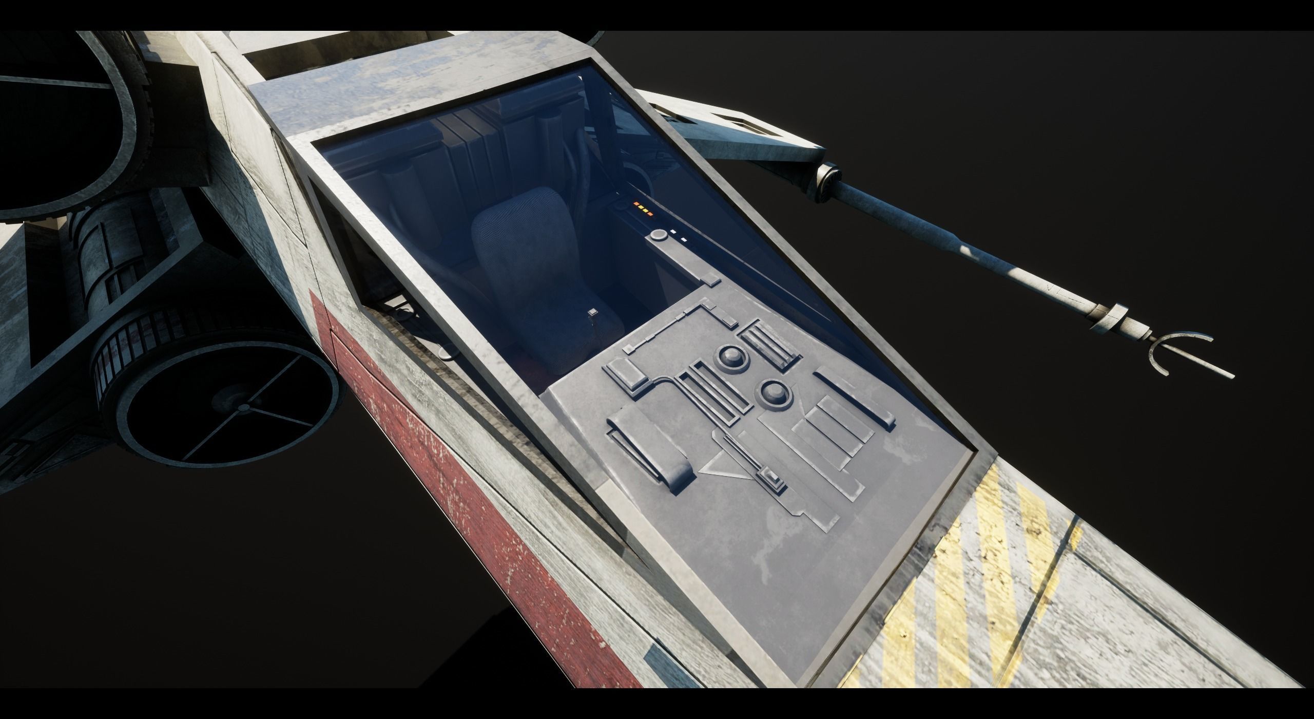 x-wing Low-poly 3D model_17