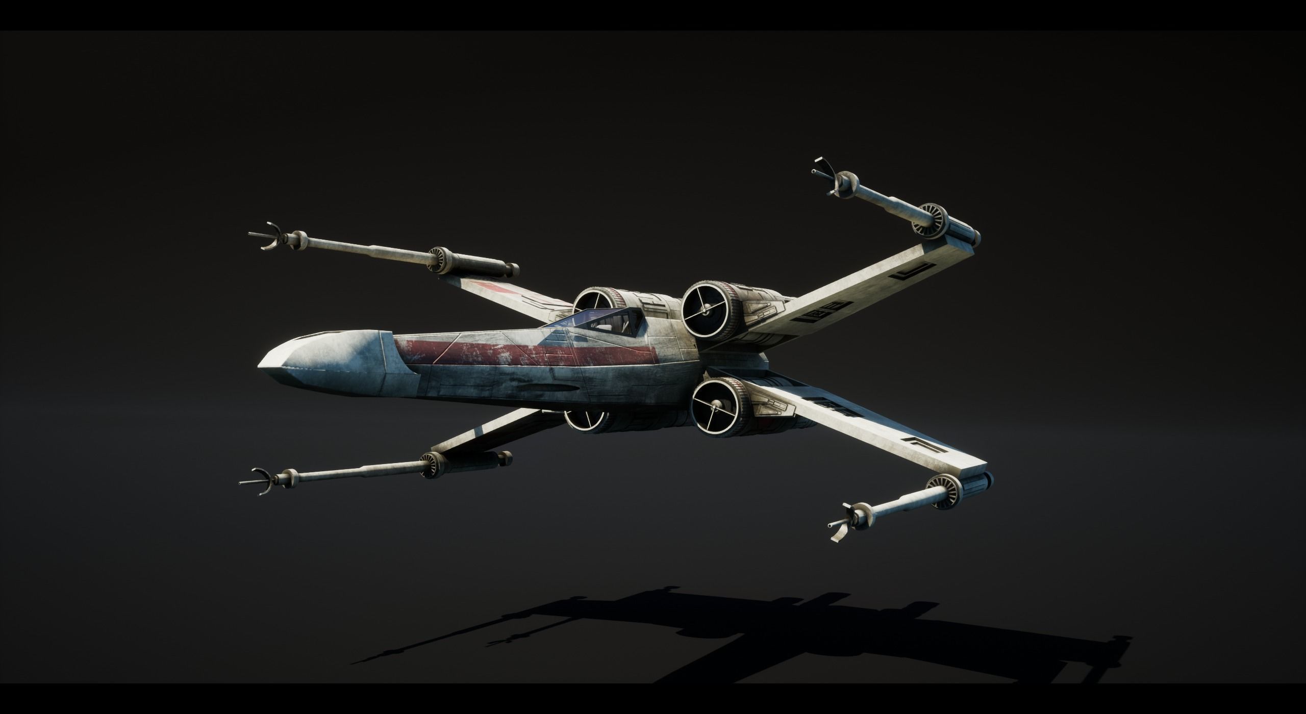 x-wing Low-poly 3D model_6
