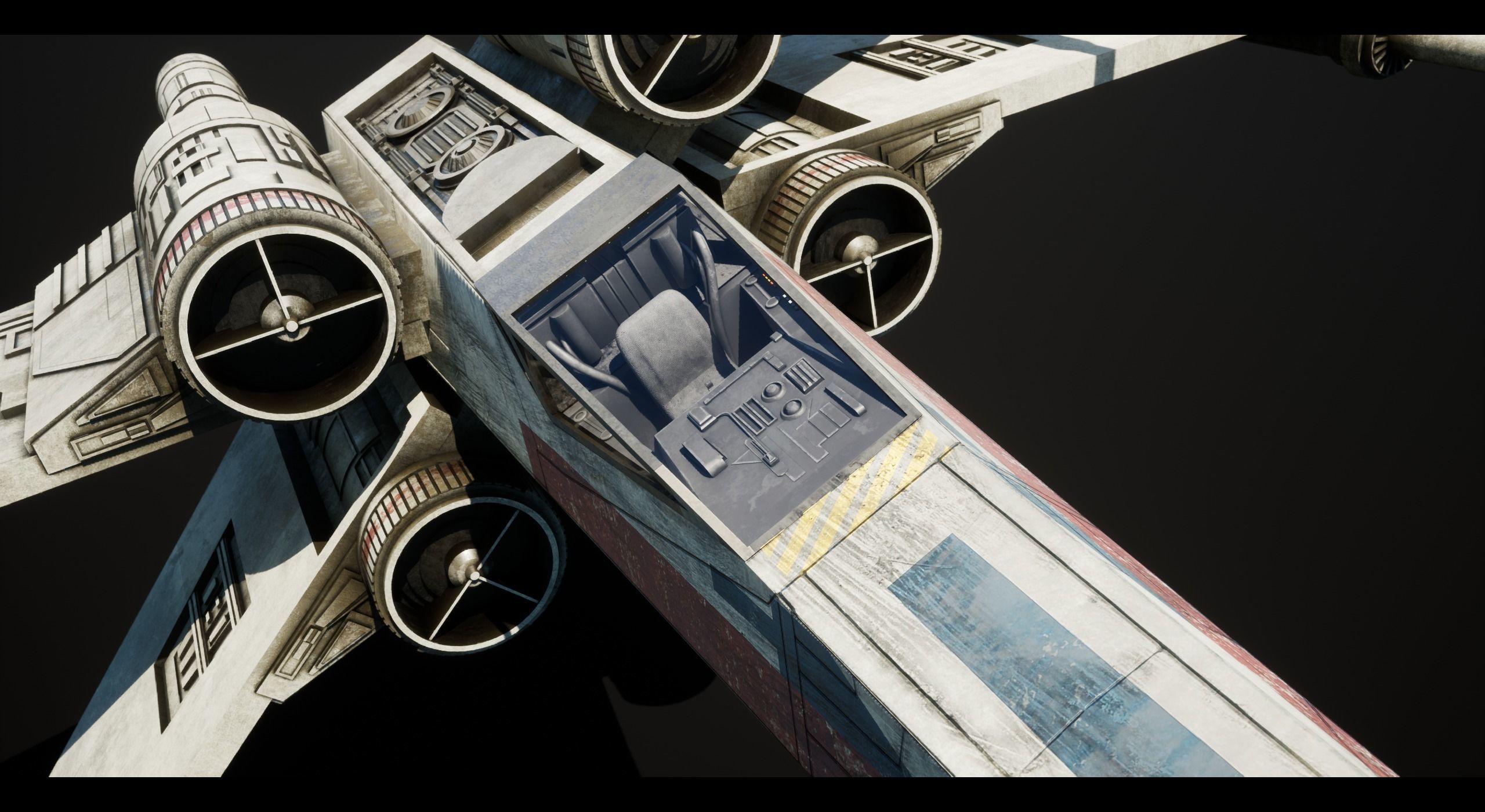 x-wing Low-poly 3D model_3