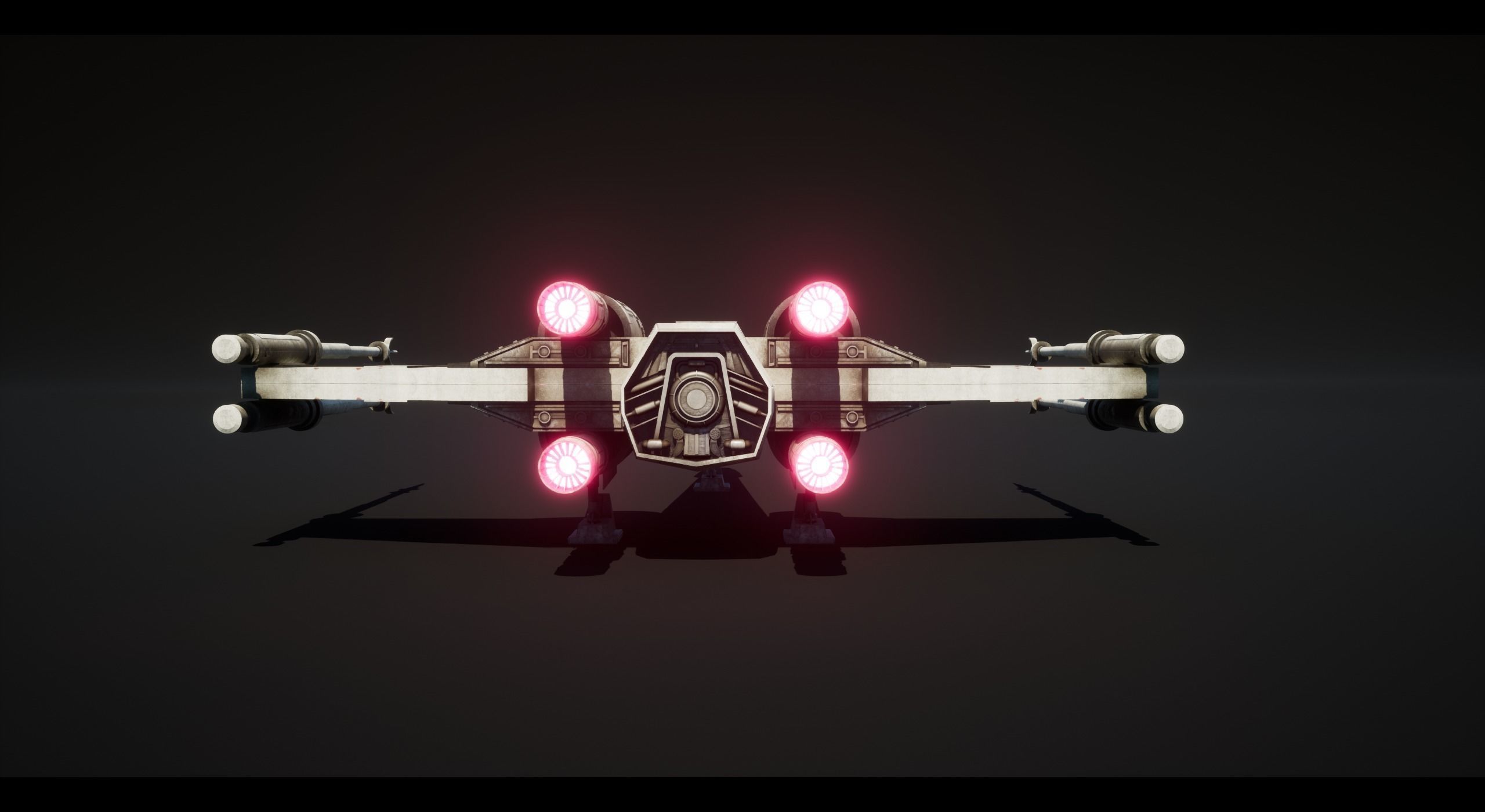 x-wing Low-poly 3D model_11