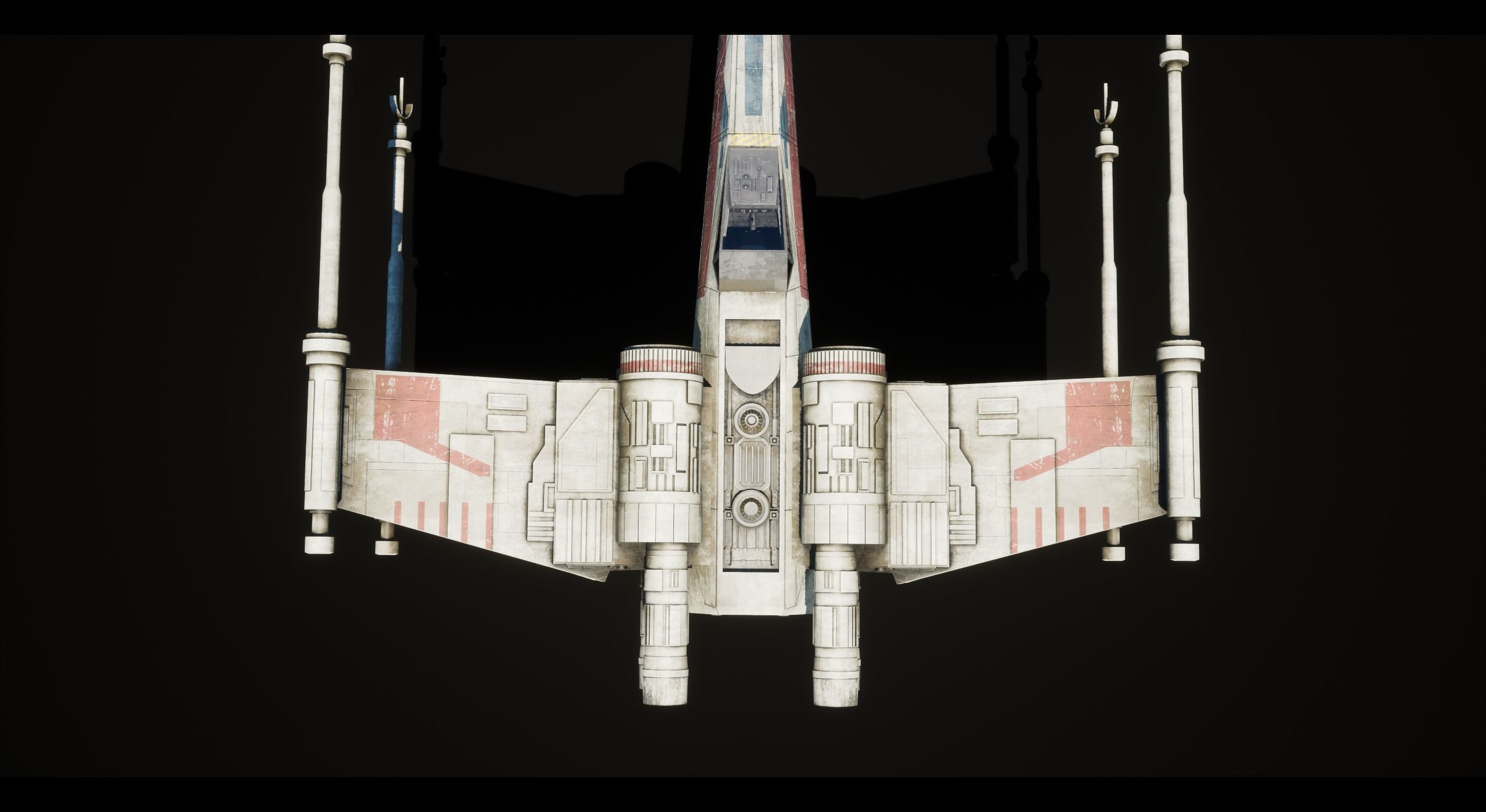 x-wing Low-poly 3D model_16