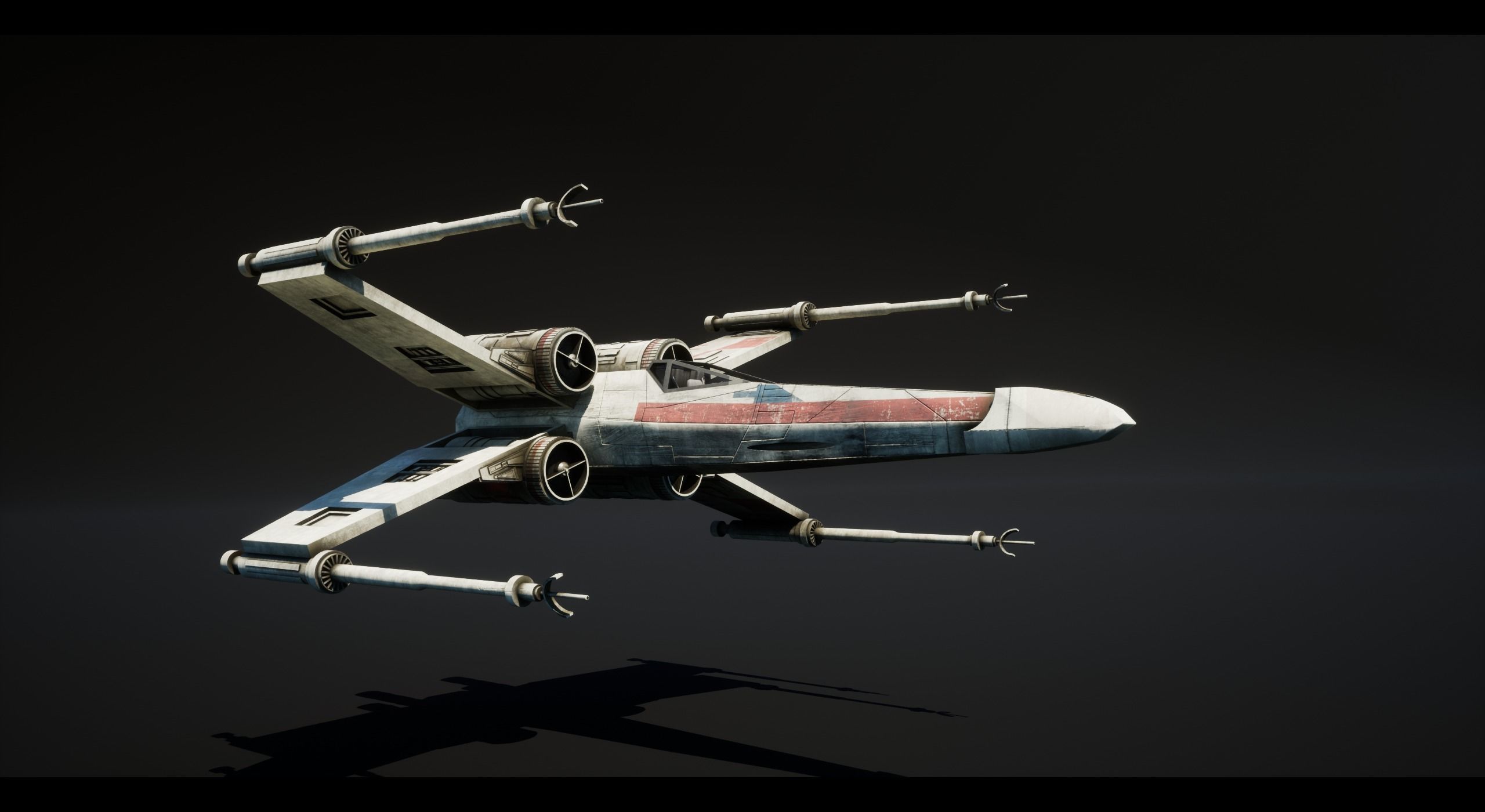 x-wing Low-poly 3D model_7