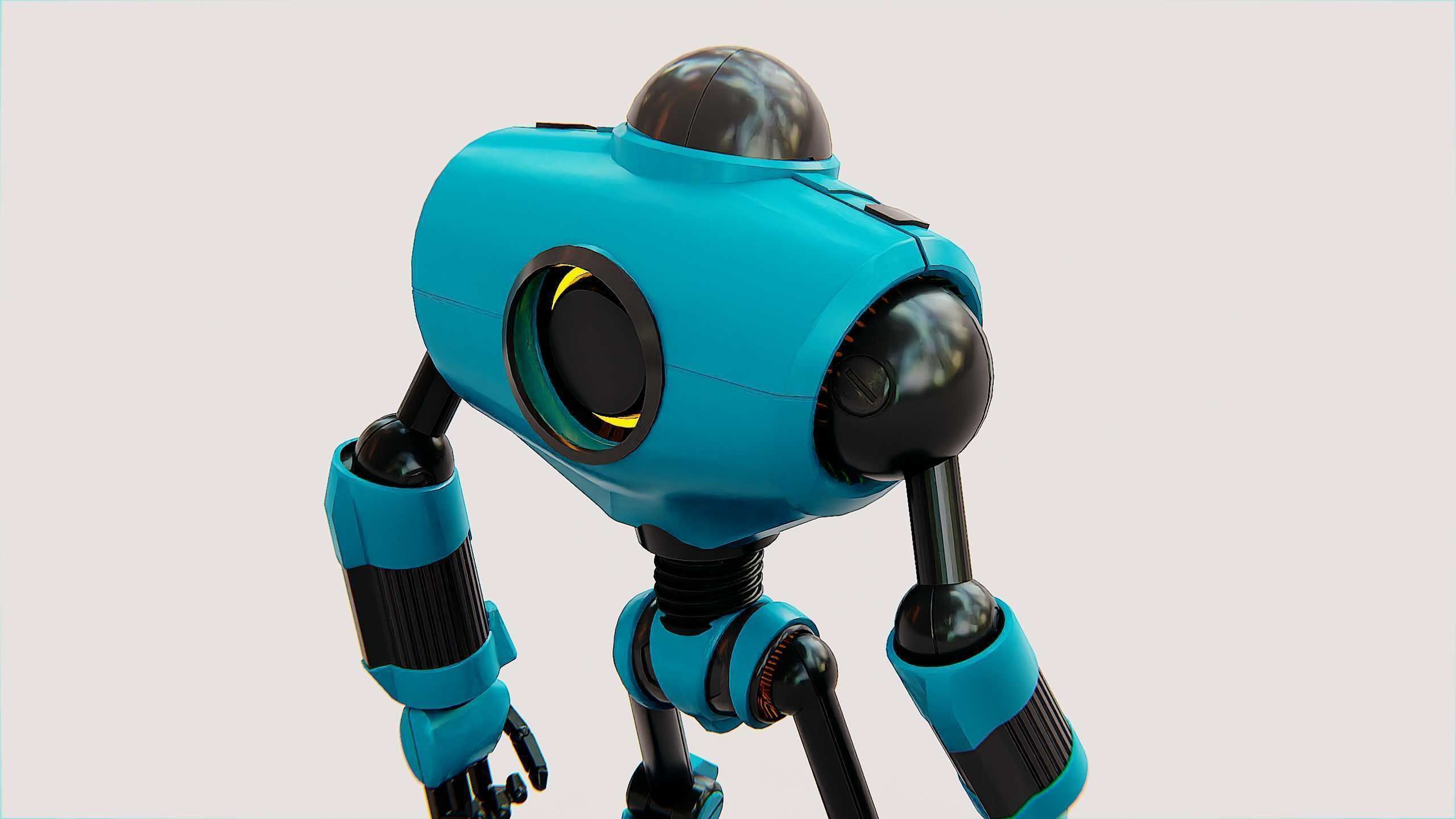 ANDROID MOBY Rigged for Unreal Engine - Unity - MIXAMO 3D model_24