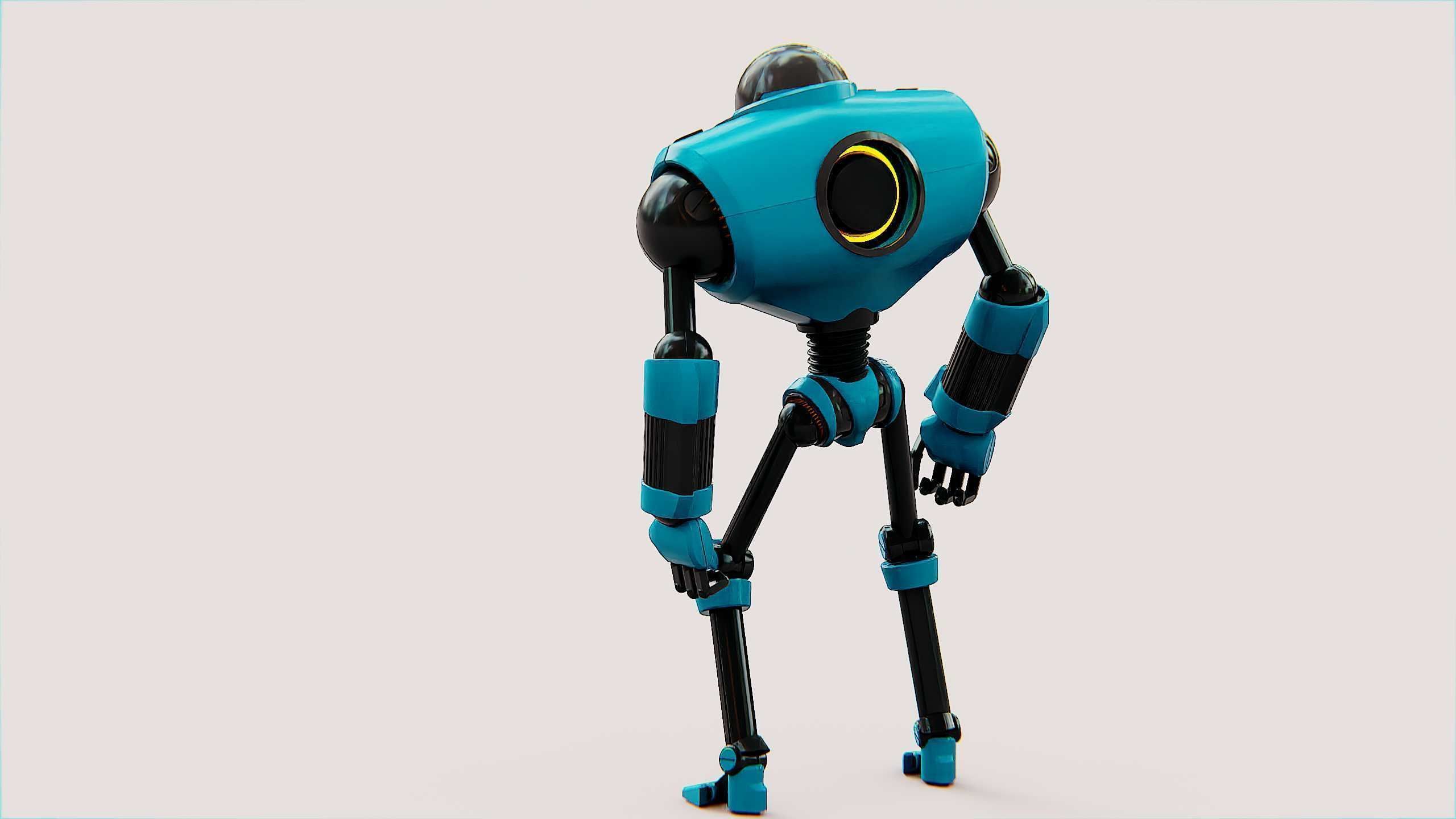 ANDROID MOBY Rigged for Unreal Engine - Unity - MIXAMO 3D model_9