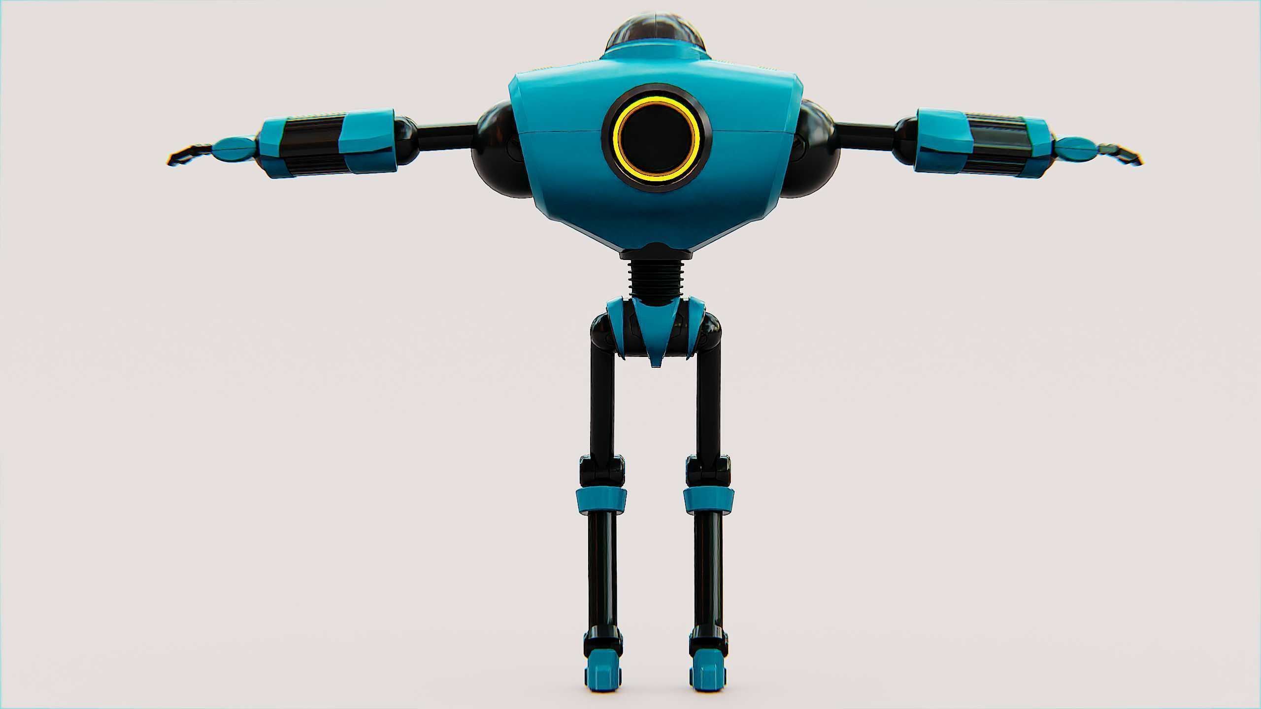 ANDROID MOBY Rigged for Unreal Engine - Unity - MIXAMO 3D model_31