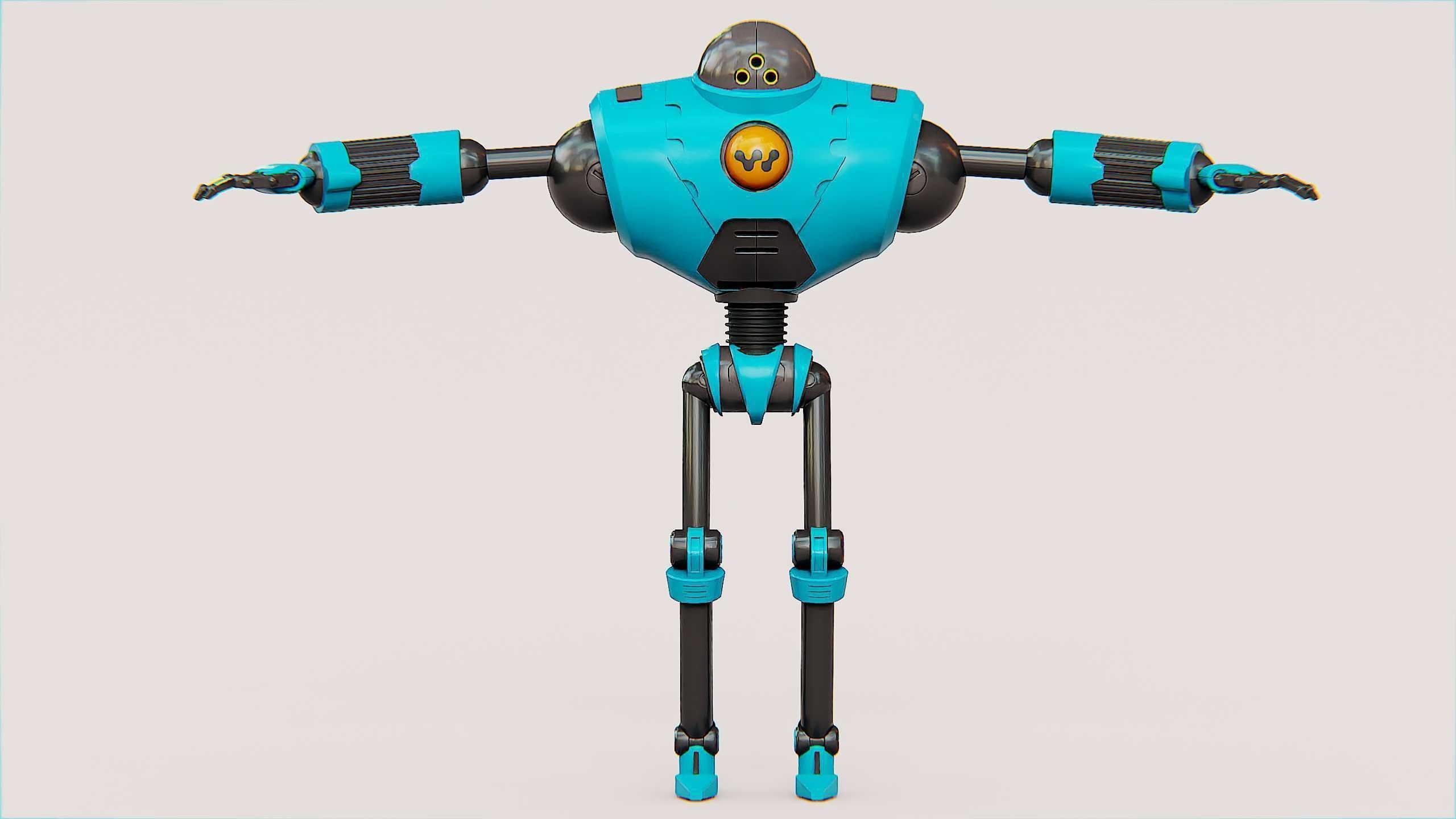 ANDROID MOBY Rigged for Unreal Engine - Unity - MIXAMO 3D model_30