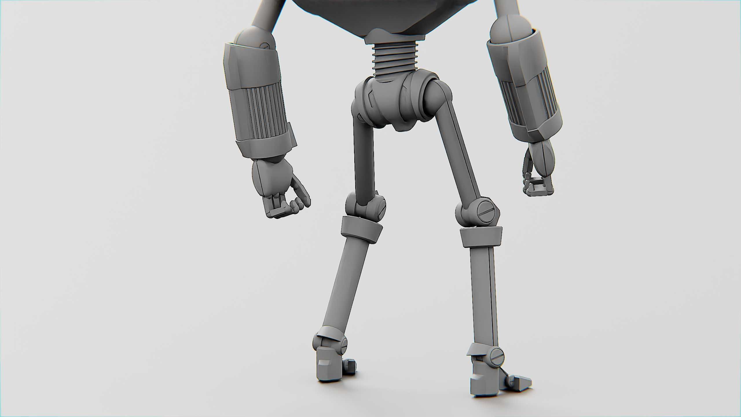 ANDROID MOBY Rigged for Unreal Engine - Unity - MIXAMO 3D model_34