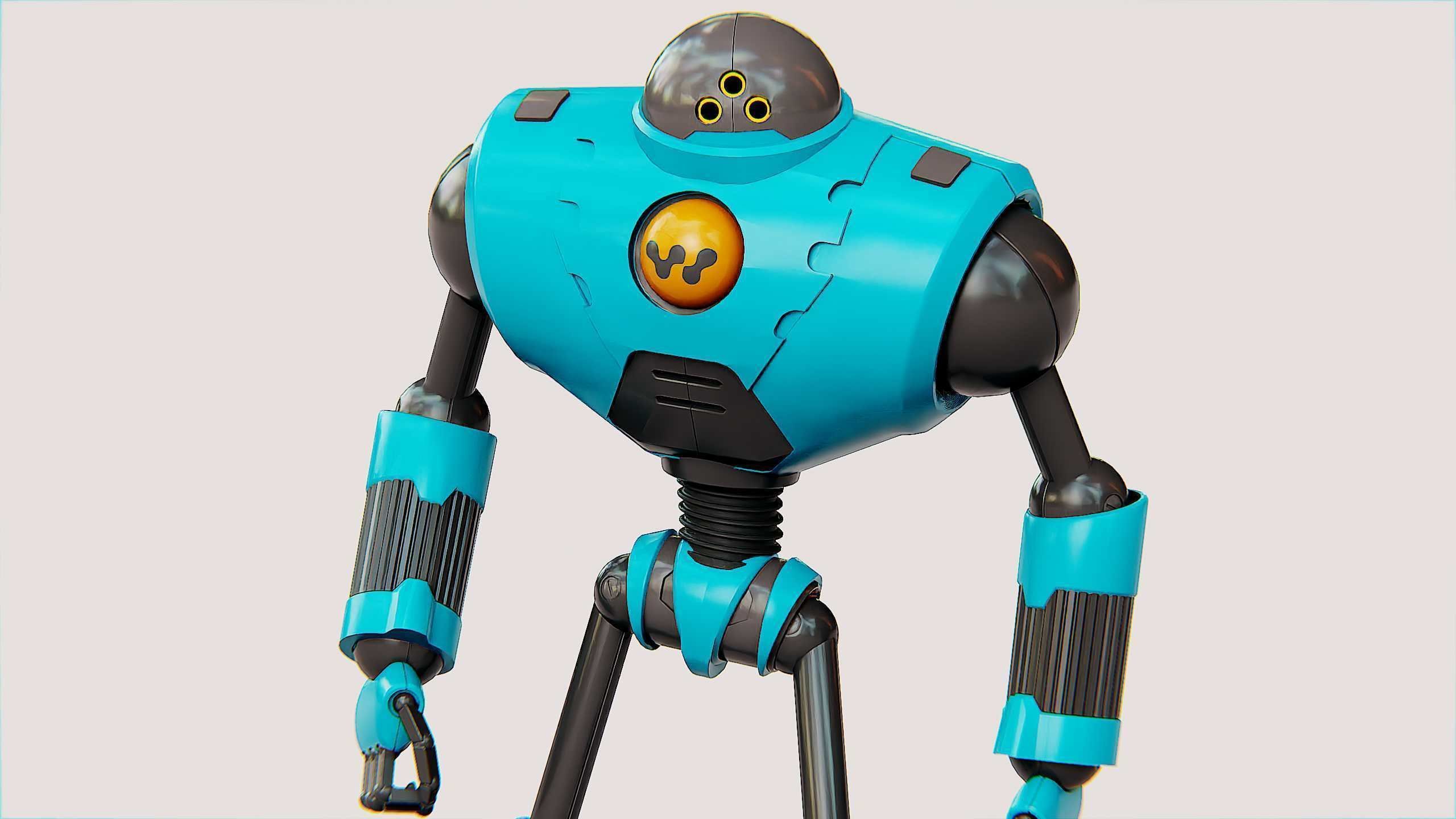 ANDROID MOBY Rigged for Unreal Engine - Unity - MIXAMO 3D model_22