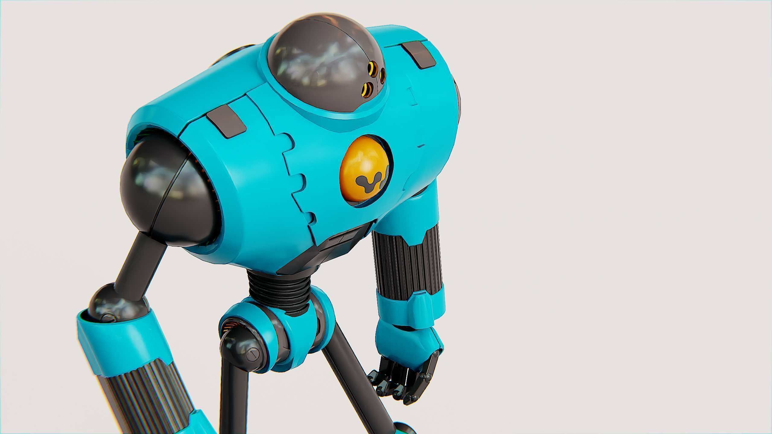 ANDROID MOBY Rigged for Unreal Engine - Unity - MIXAMO 3D model_28