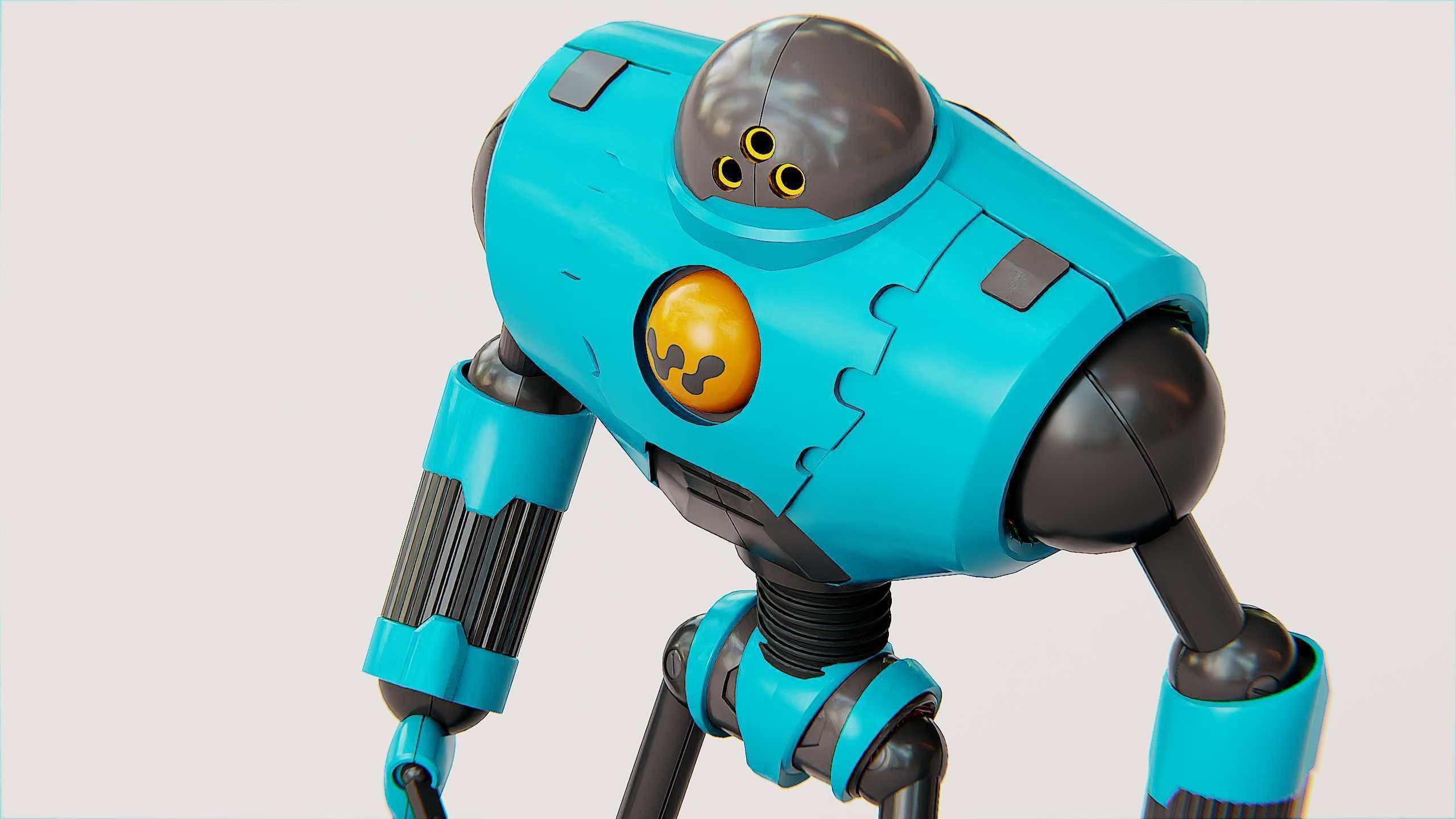 ANDROID MOBY Rigged for Unreal Engine - Unity - MIXAMO 3D model_29