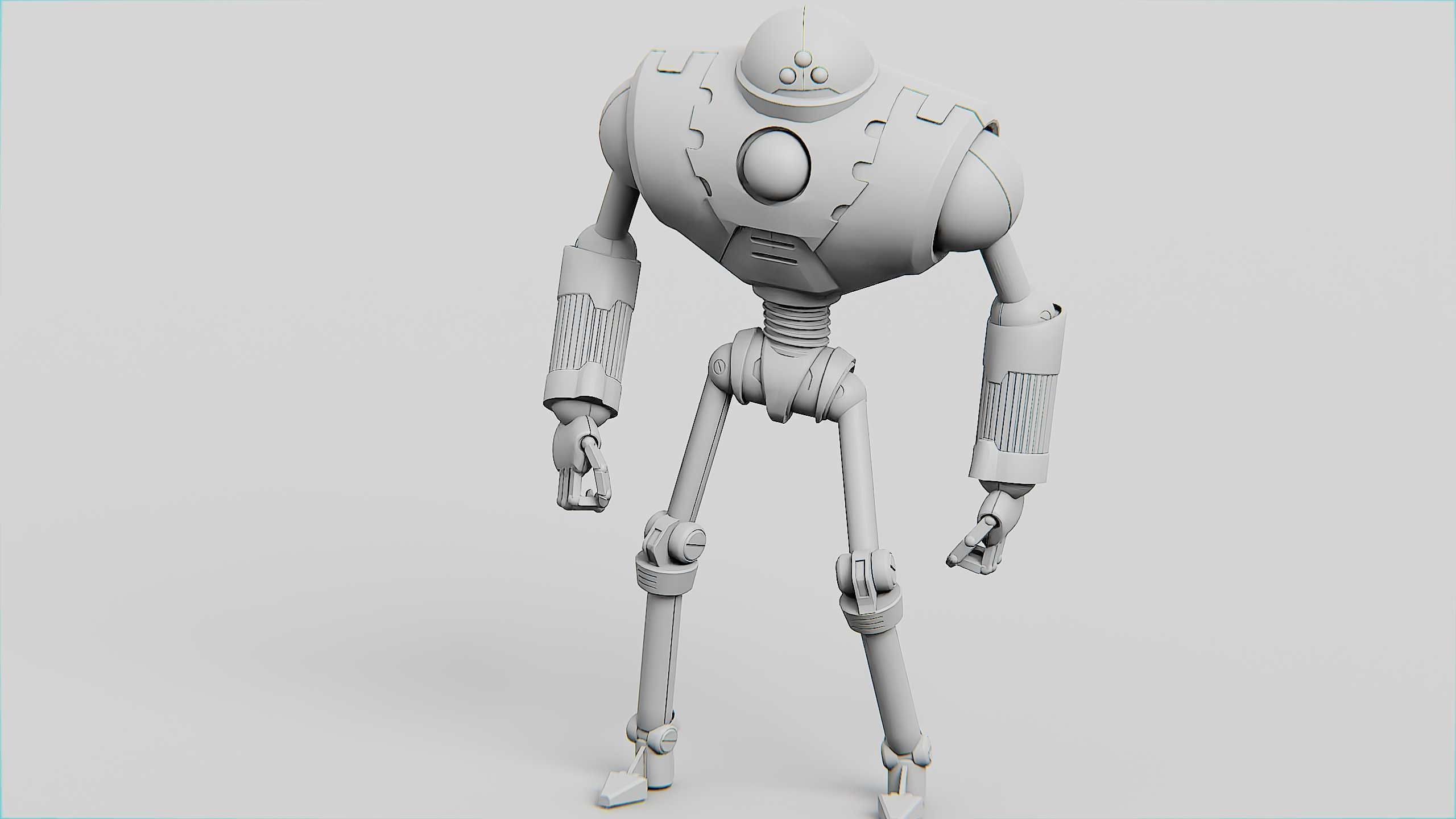 ANDROID MOBY Rigged for Unreal Engine - Unity - MIXAMO 3D model_32