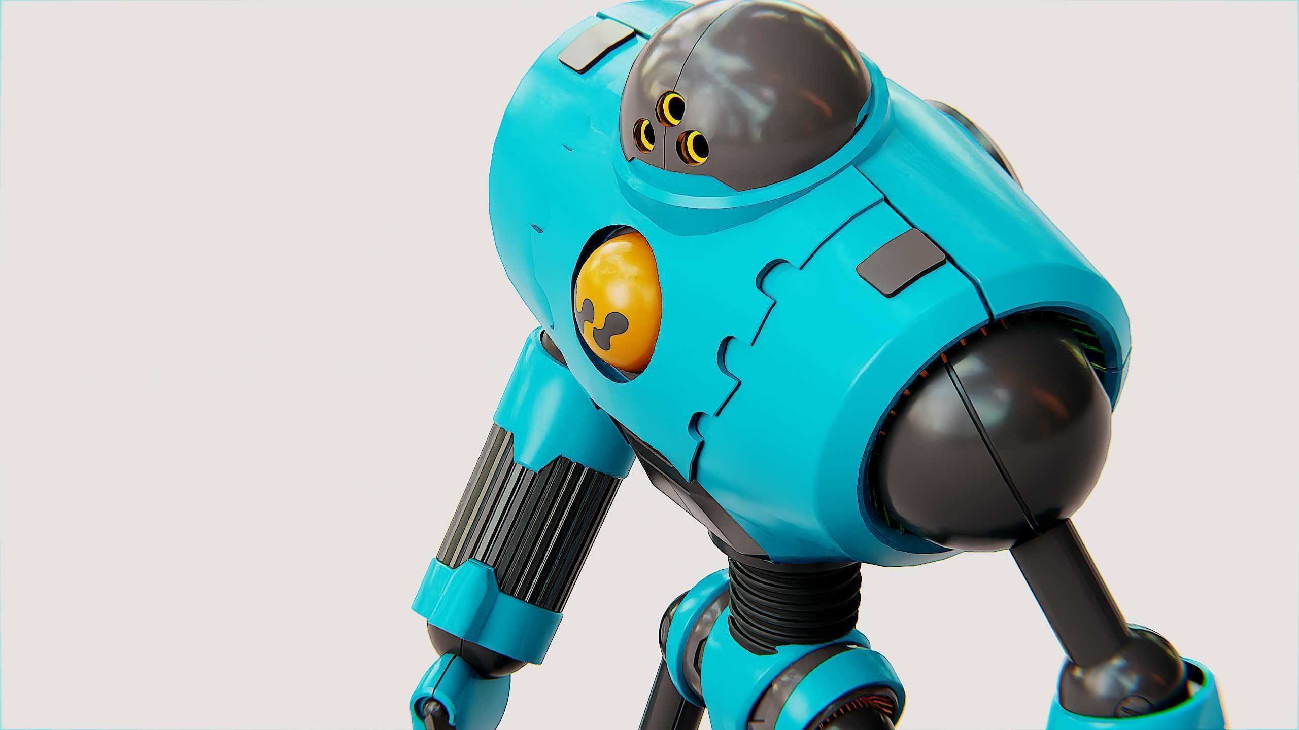 ANDROID MOBY Rigged for Unreal Engine - Unity - MIXAMO 3D model_23