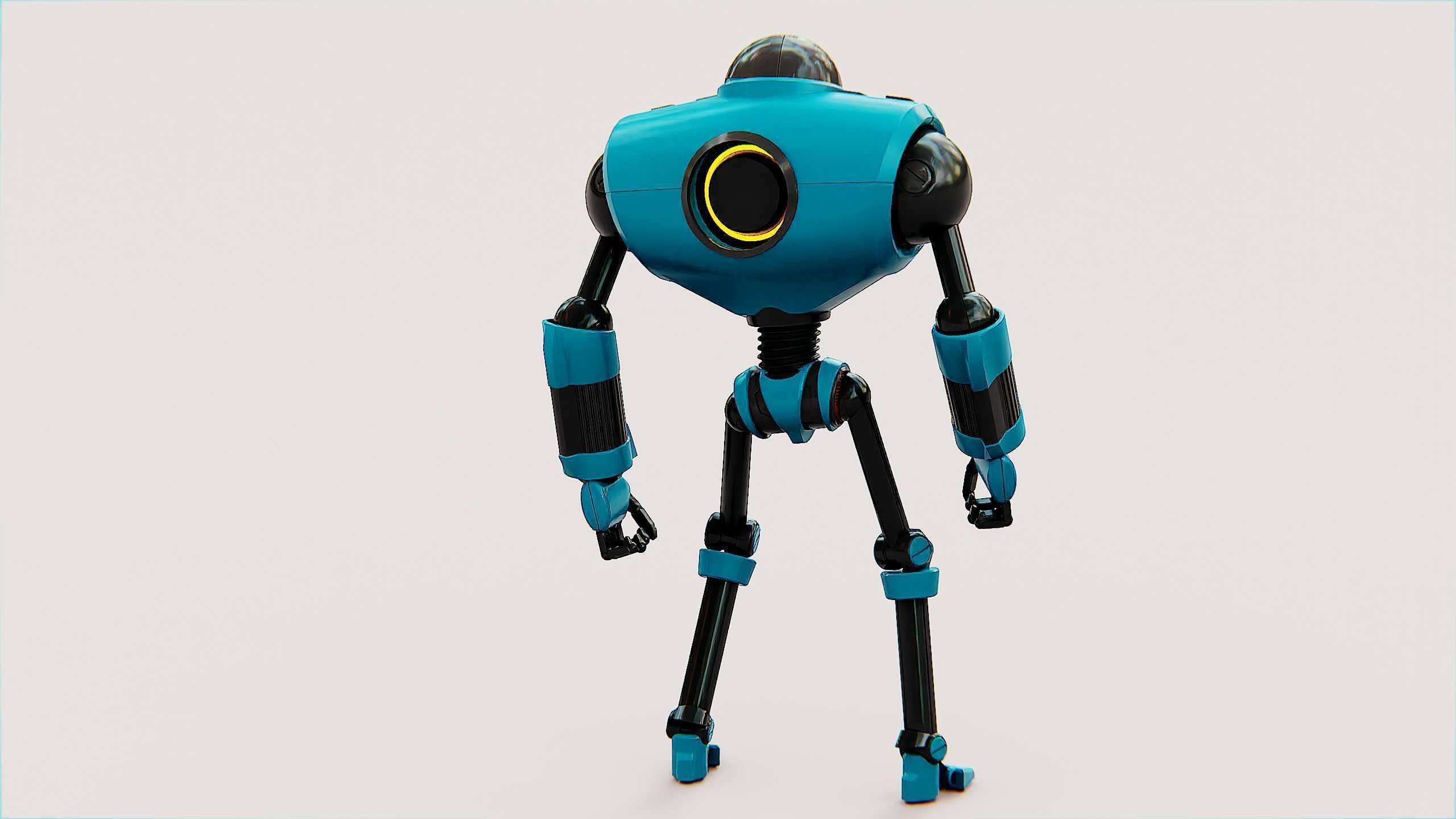 ANDROID MOBY Rigged for Unreal Engine - Unity - MIXAMO 3D model_13