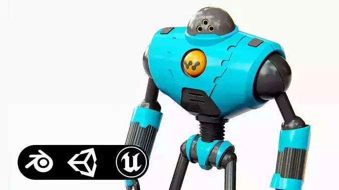 ANDROID MOBY Rigged for Unreal Engine - Unity - MIXAMO 3D model