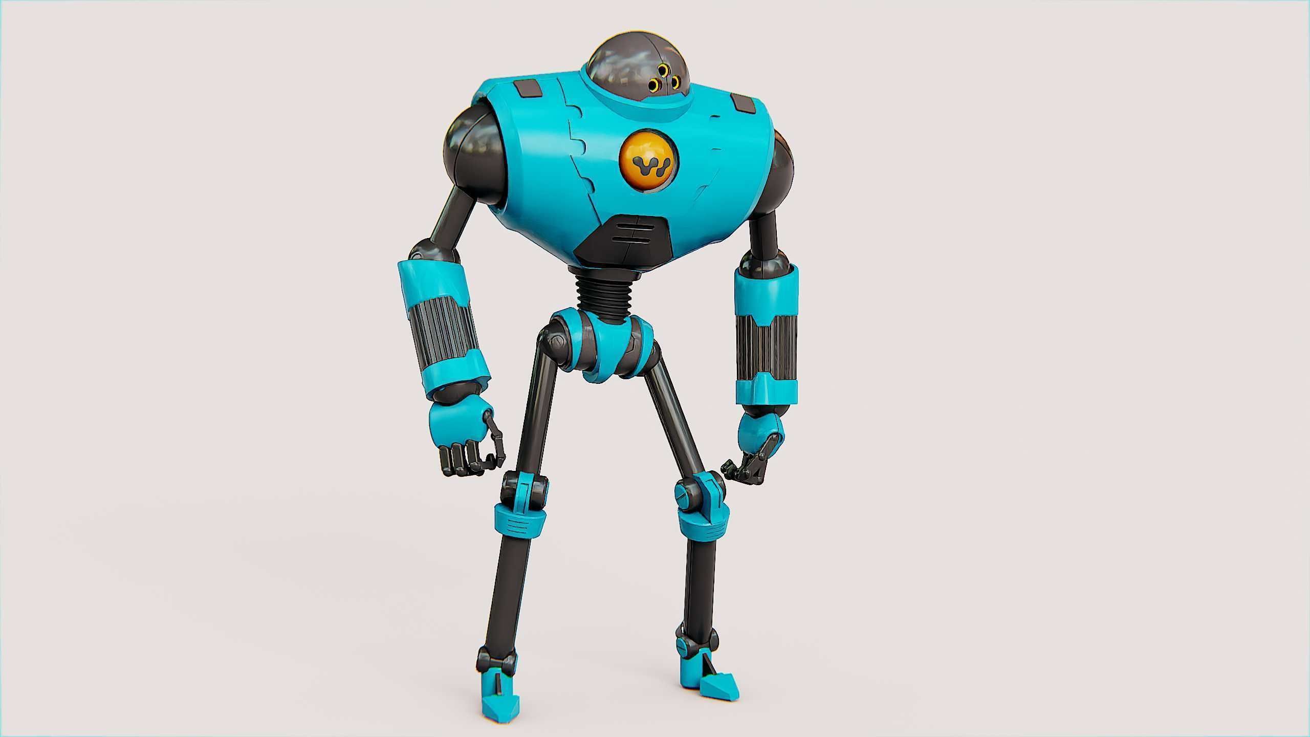 ANDROID MOBY Rigged for Unreal Engine - Unity - MIXAMO 3D model_21