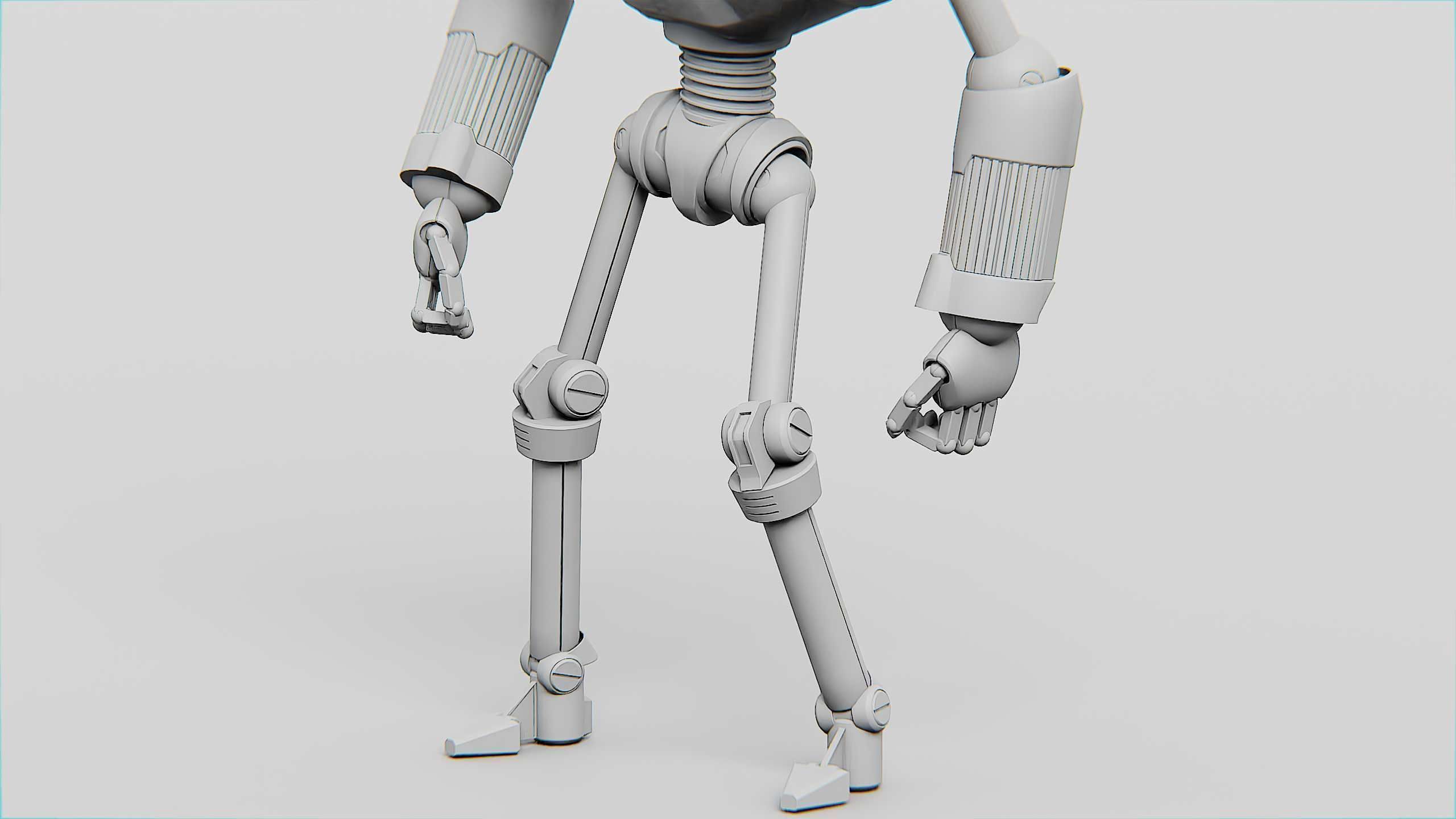 ANDROID MOBY Rigged for Unreal Engine - Unity - MIXAMO 3D model_35