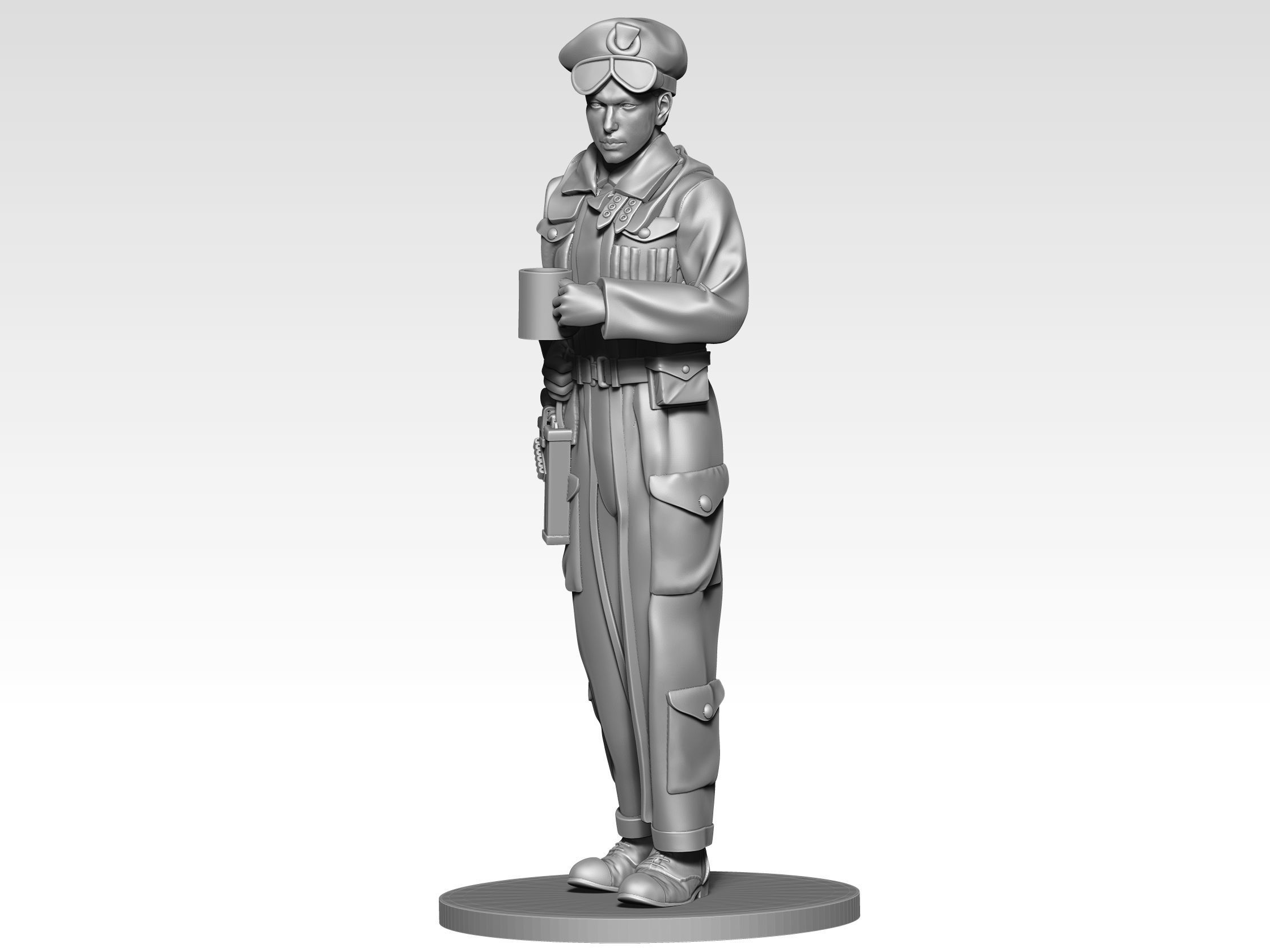 British Tank crew ww2 04 3D print model_2