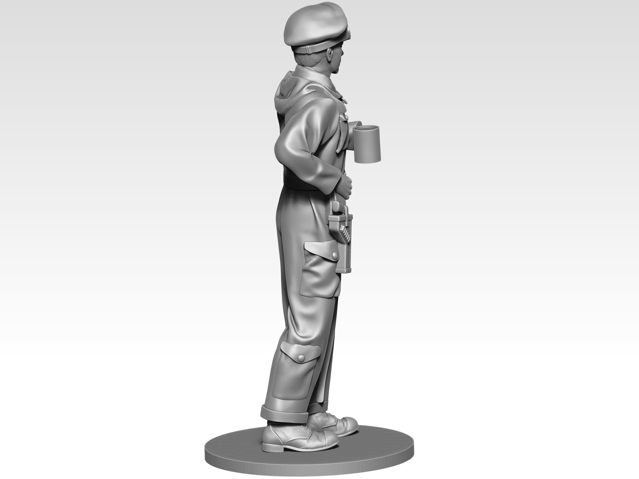 British Tank crew ww2 04 3D print model_5