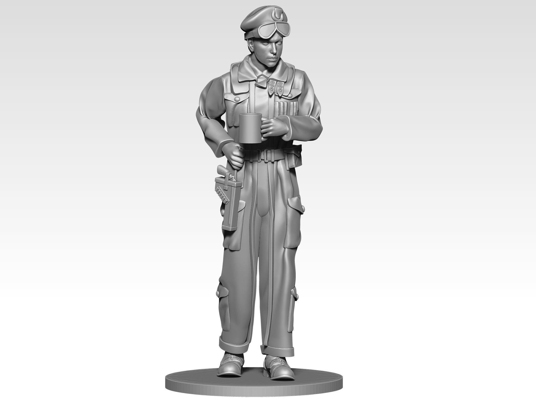 British Tank crew ww2 04 3D print model_1