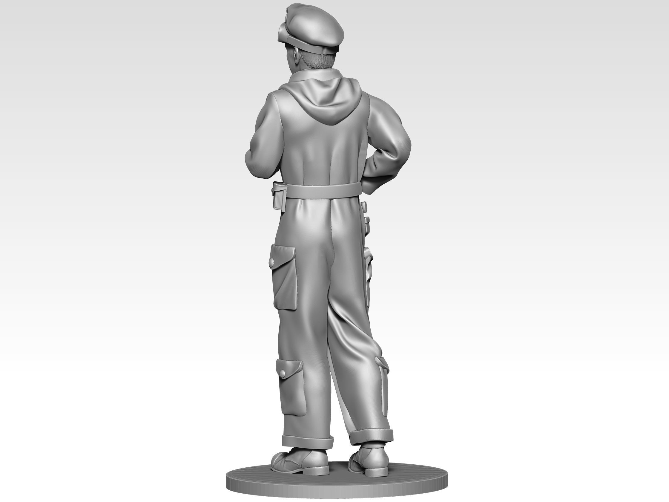British Tank crew ww2 04 3D print model_4