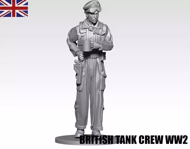 British Tank crew ww2 04 3D print model