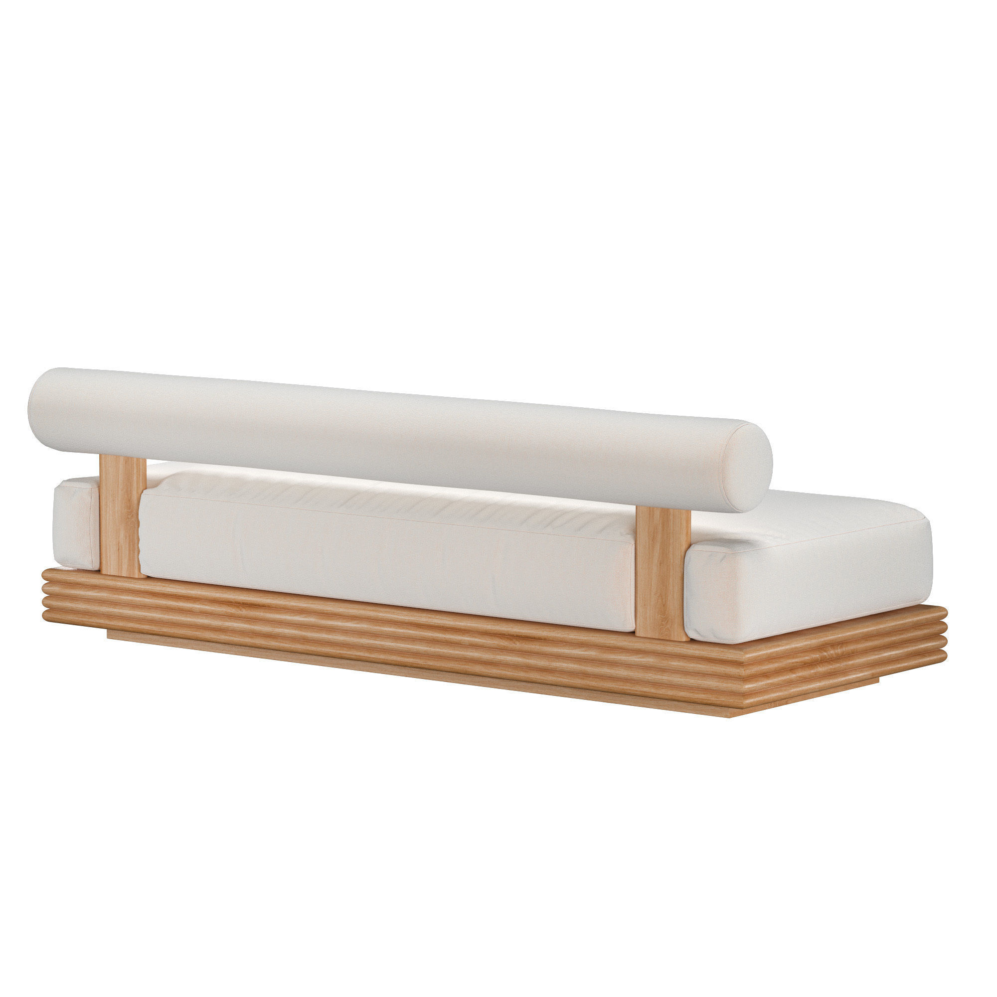 BONDI TEAK ARMLESS SOFA 3D model_5