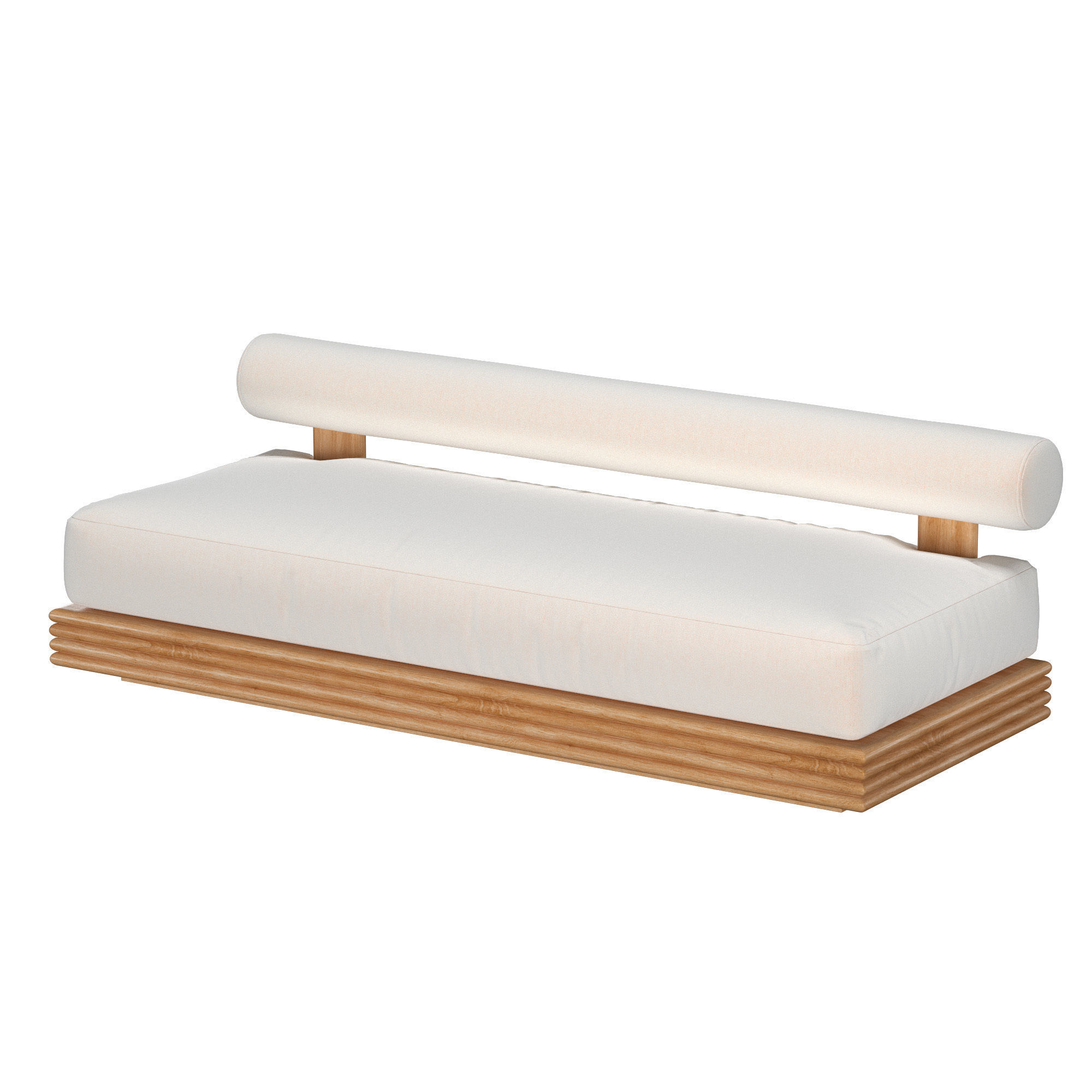 BONDI TEAK ARMLESS SOFA 3D model_3