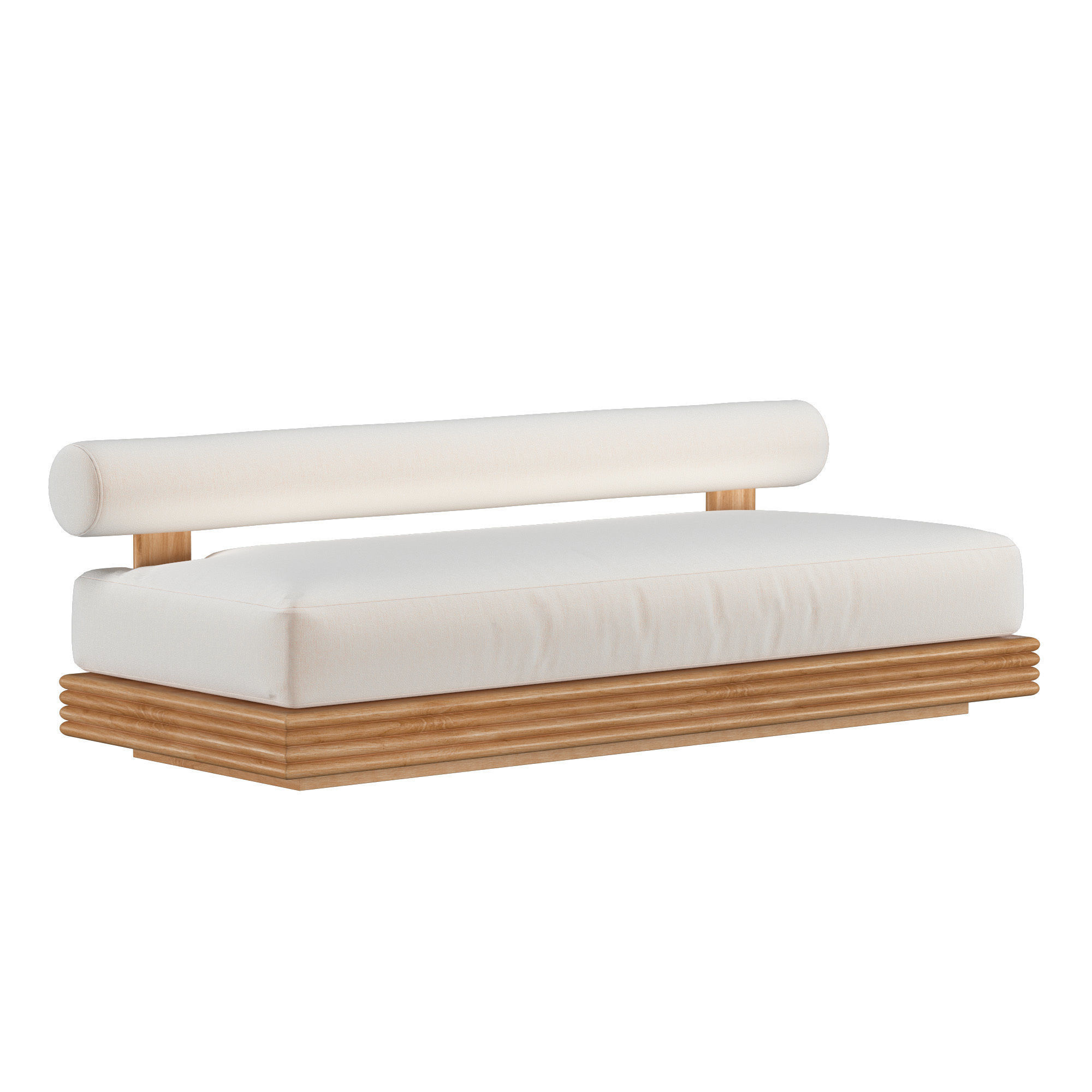 BONDI TEAK ARMLESS SOFA 3D model_1