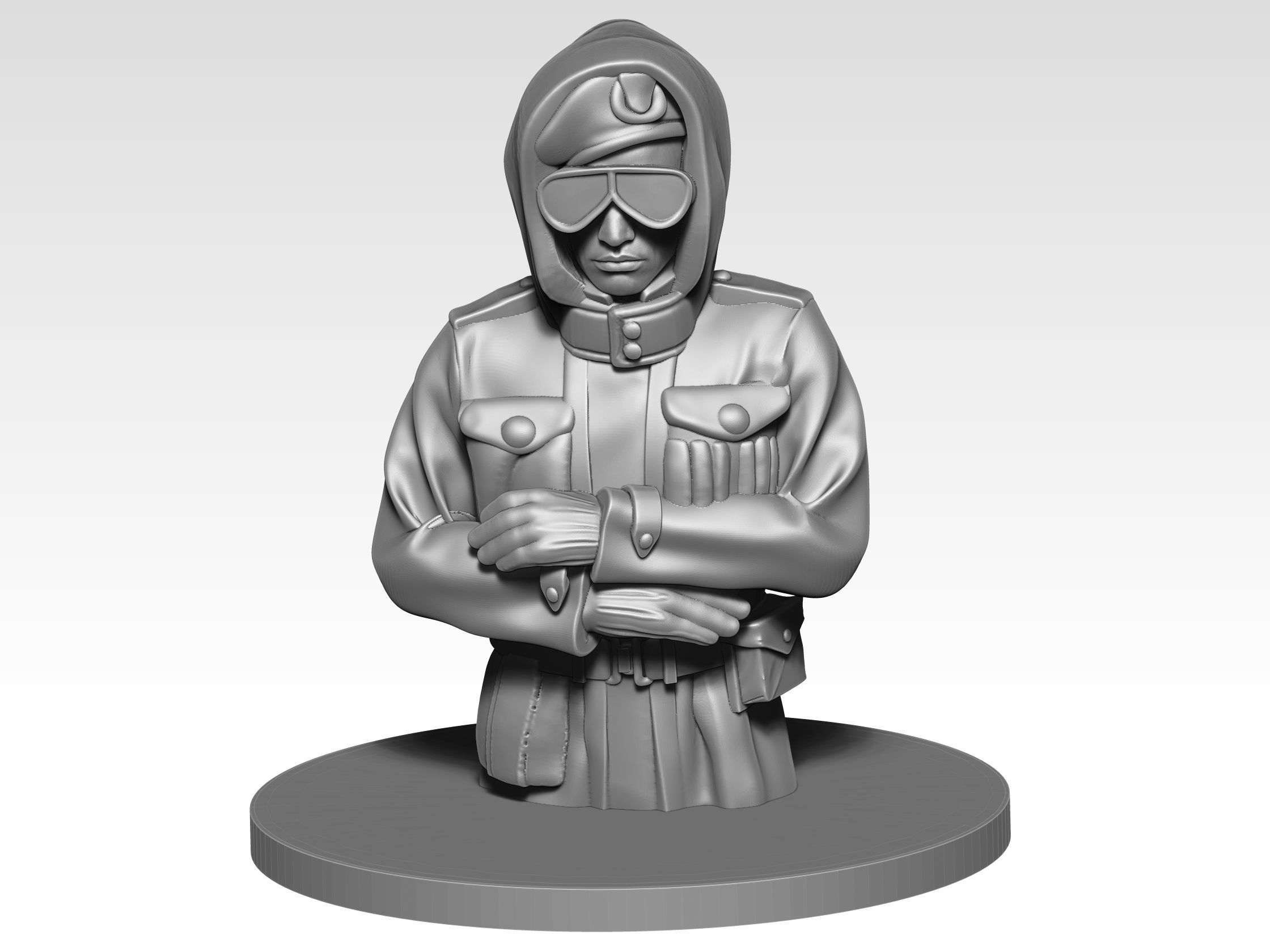 British Tank crew ww2 05 3D print model_1