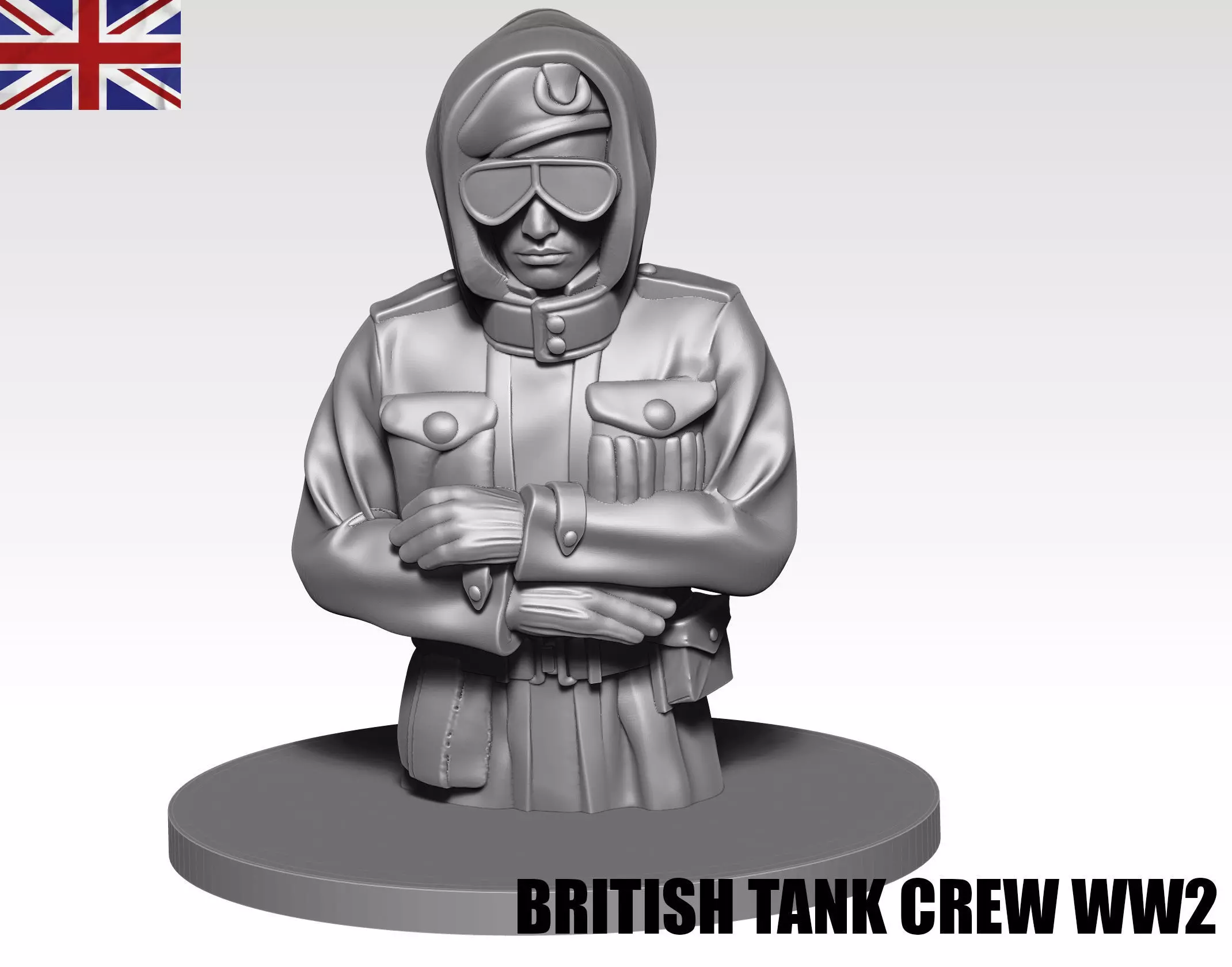 British Tank crew ww2 05 3D print model_0
