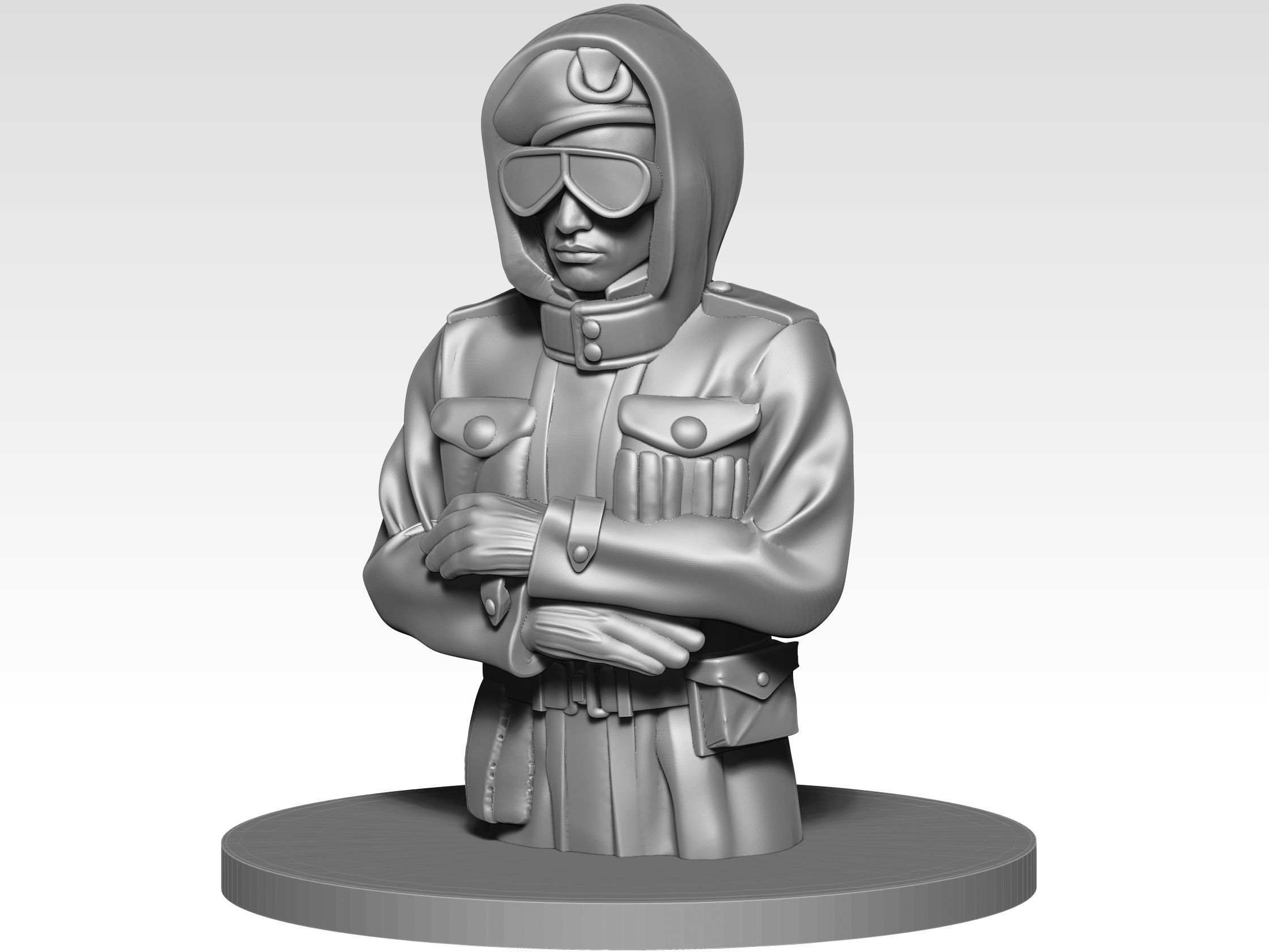 British Tank crew ww2 05 3D print model_6