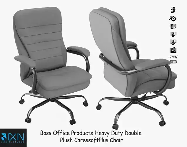 Boss Office Products Heavy Duty Double Plush CaressoftPlus Chair