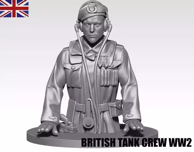 British Tank crew ww2 06 3D print model