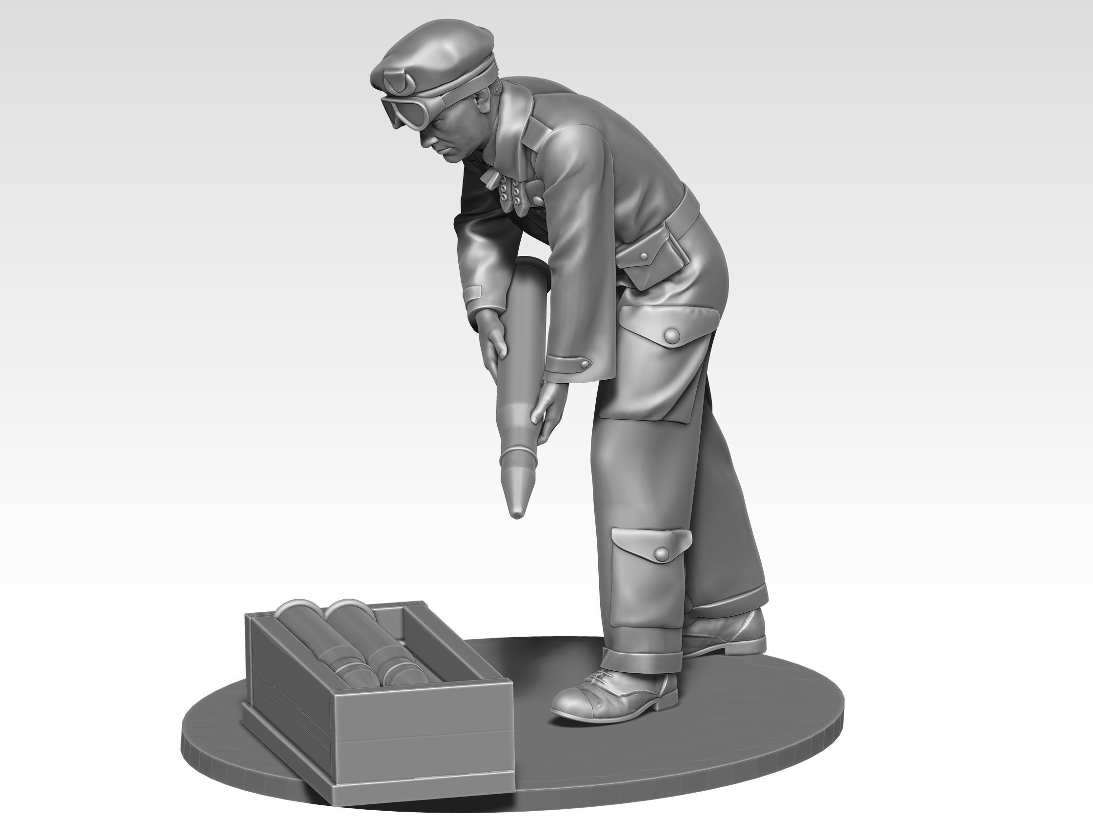 British Tank crew ww2  07 3D print model_12