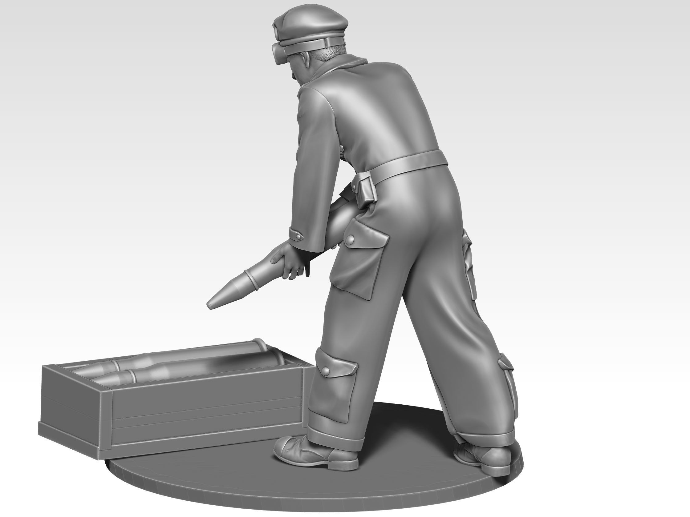 British Tank crew ww2  07 3D print model_7