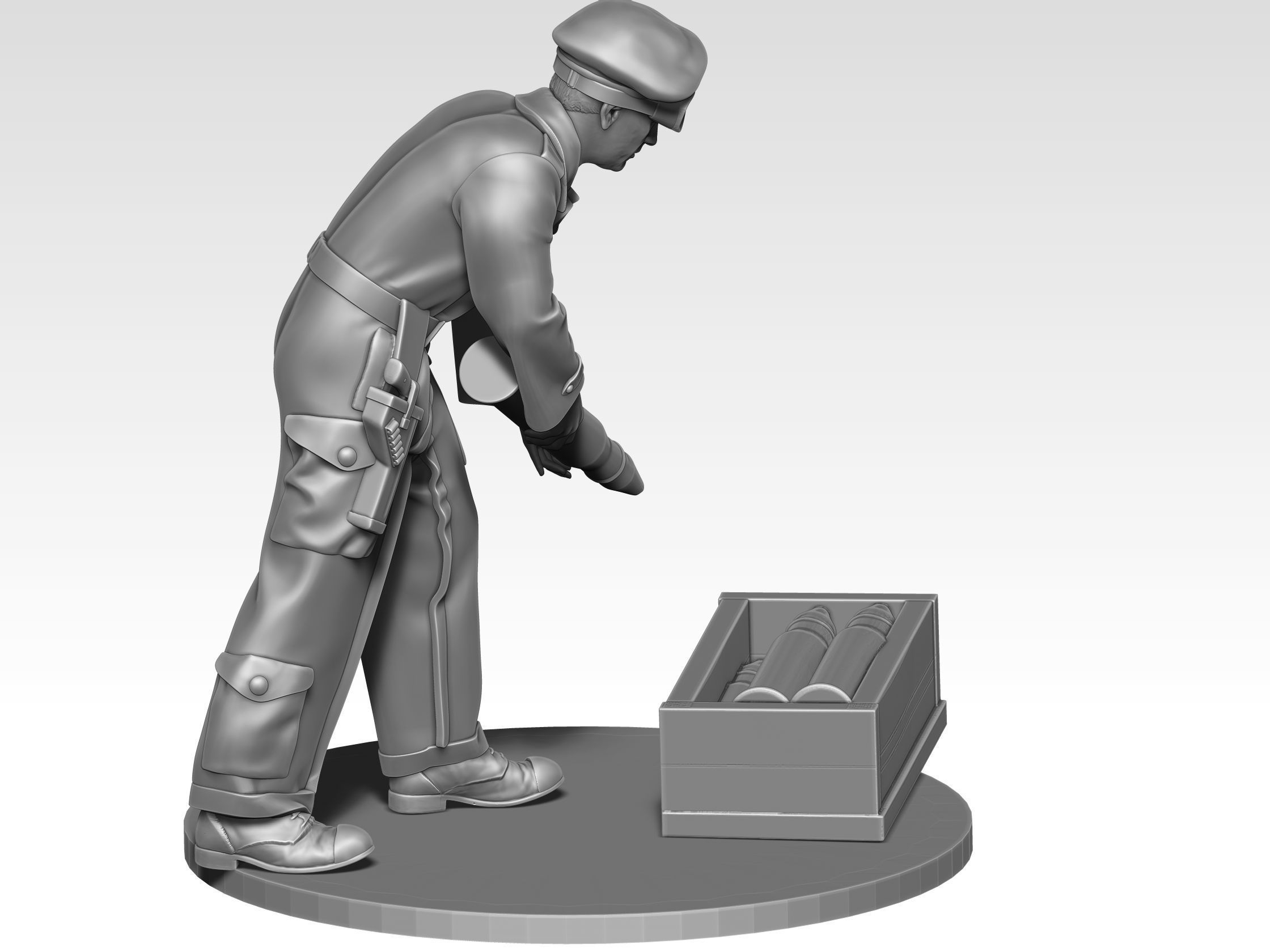 British Tank crew ww2  07 3D print model_8