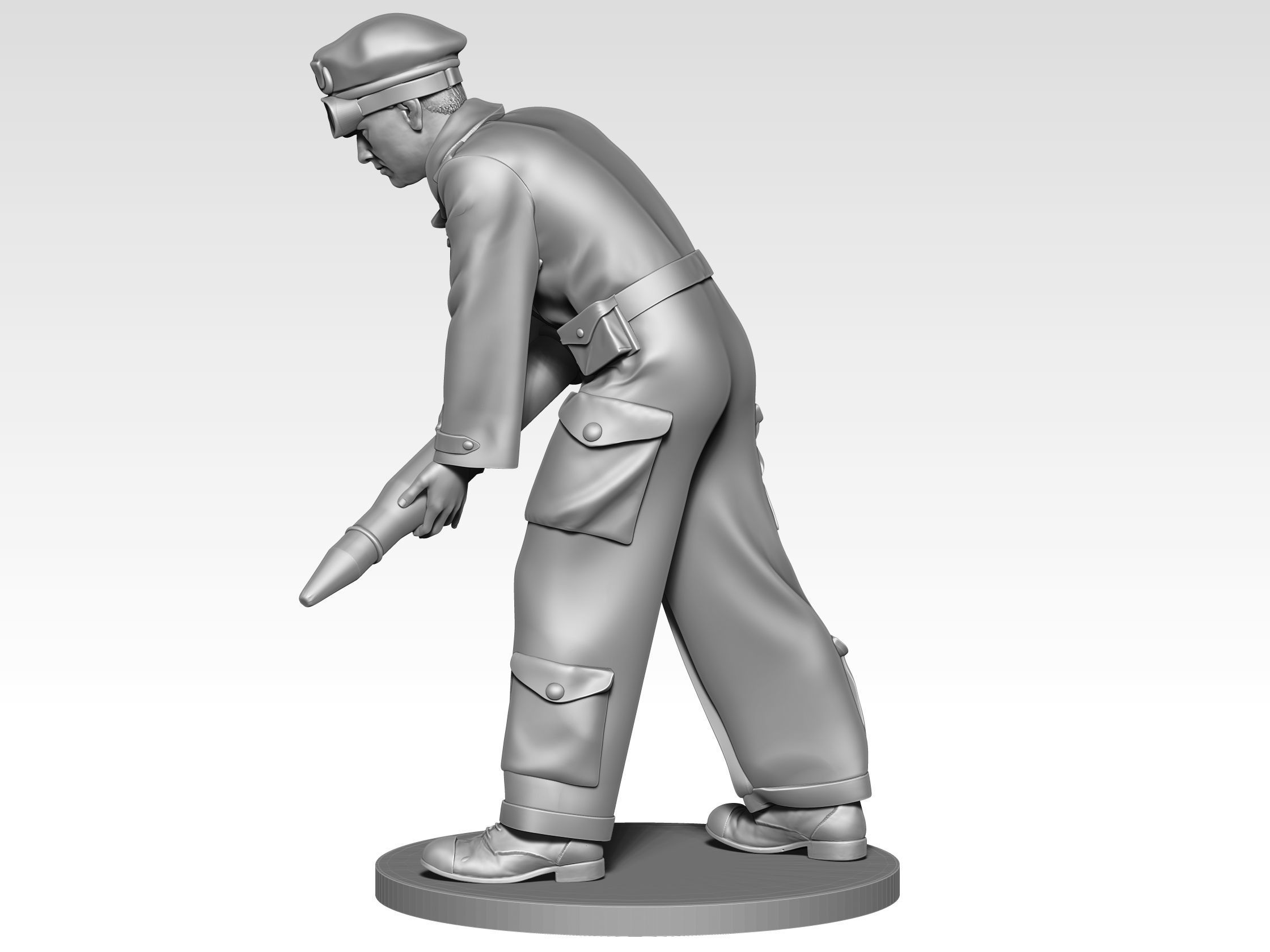 British Tank crew ww2  07 3D print model_5