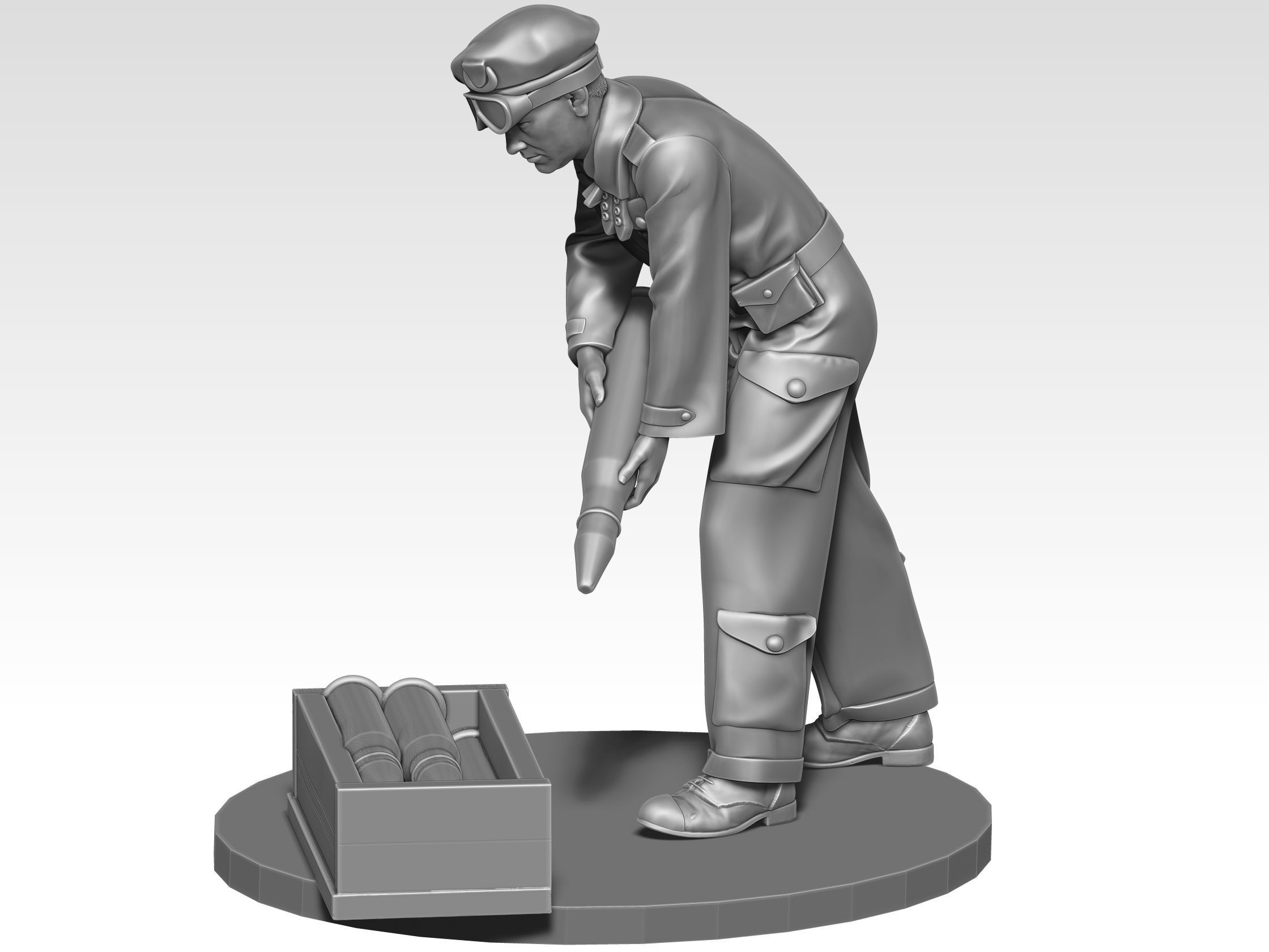 British Tank crew ww2  07 3D print model_11