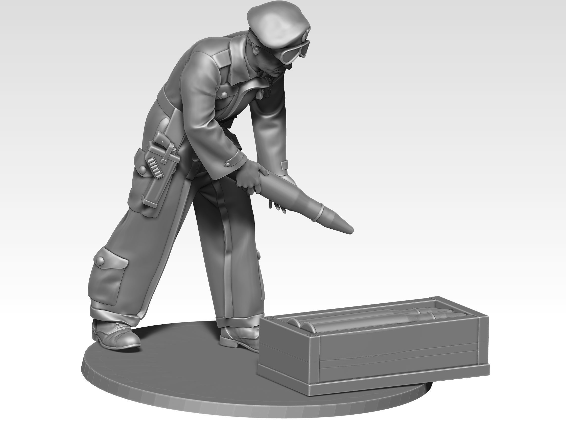 British Tank crew ww2  07 3D print model_9