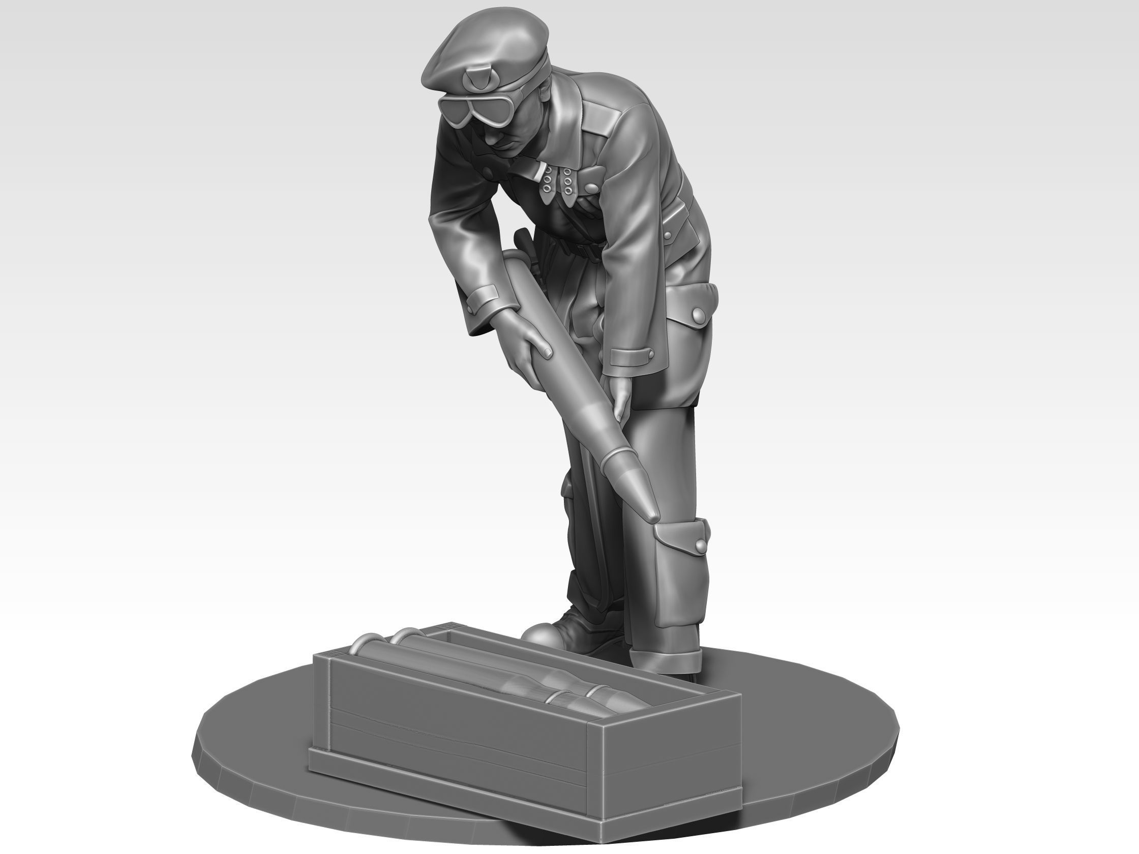British Tank crew ww2  07 3D print model_10