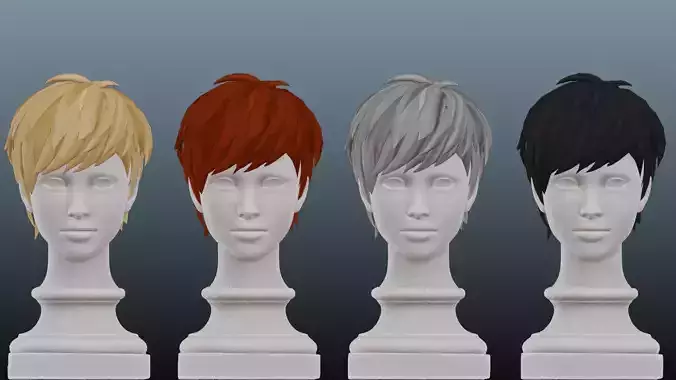 Male hair 4 colors