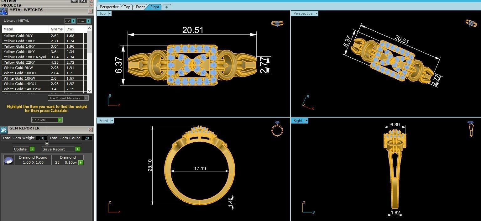 light wt minimalist Women Ring 3dm stl renders 3D print model_3
