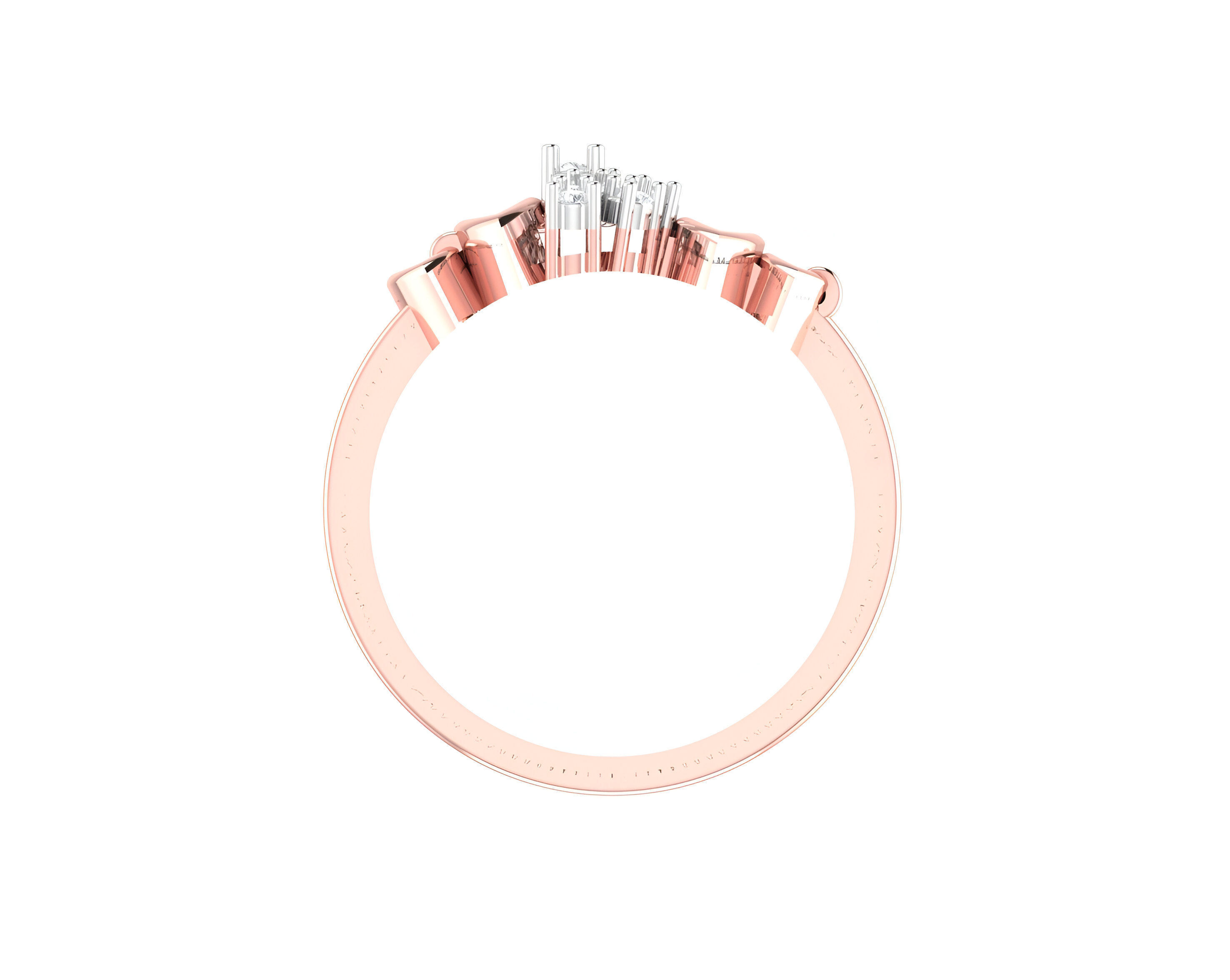 light wt minimalist Women Ring 3dm stl renders 3D print model_4