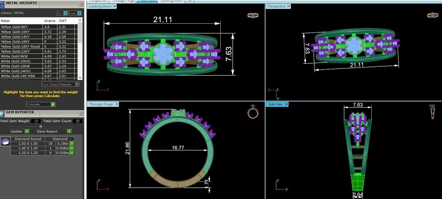 light wt minimalist Women Ring 3dm stl renders 3D print model_3