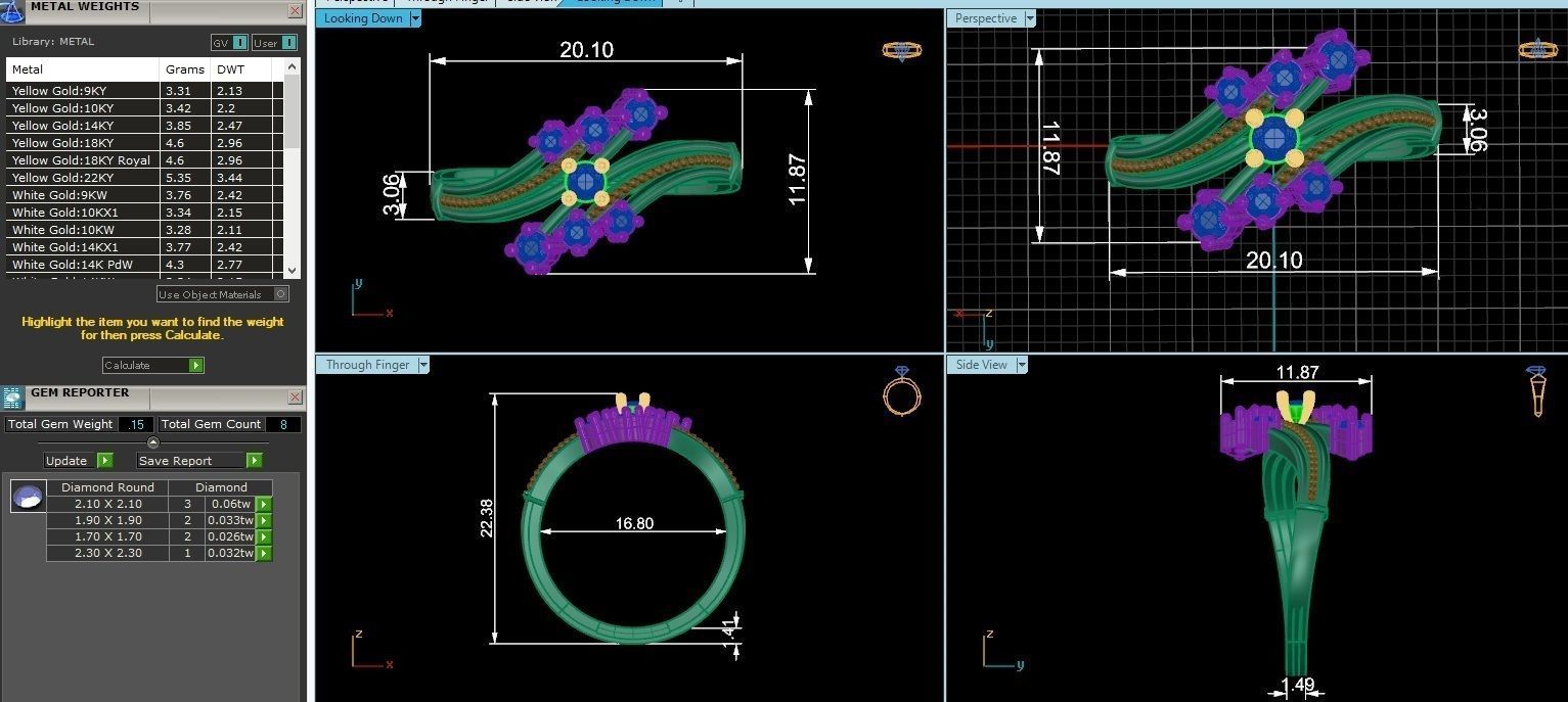 light wt minimalist Women Ring 3dm stl renders 3D print model_2