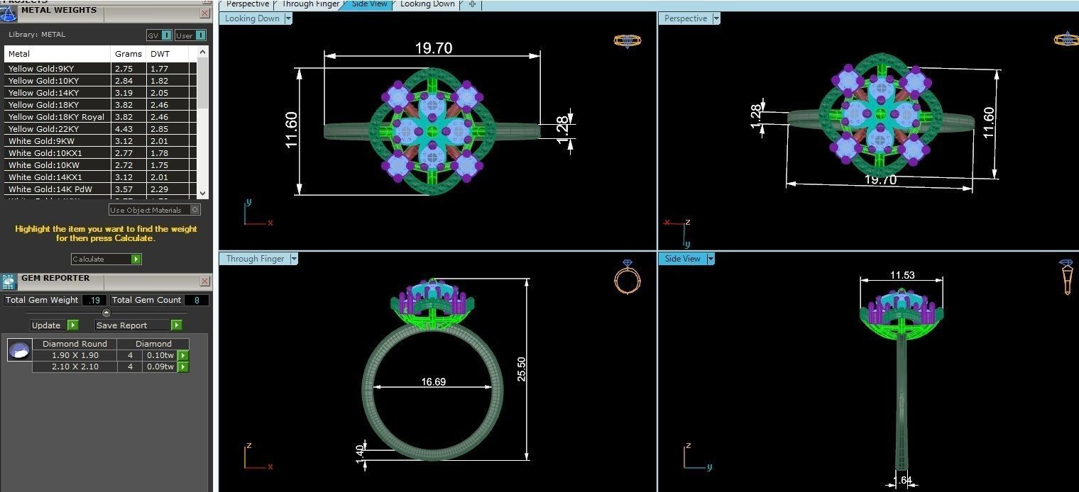 light wt minimalist Women Ring 3dm stl renders 3D print model_3