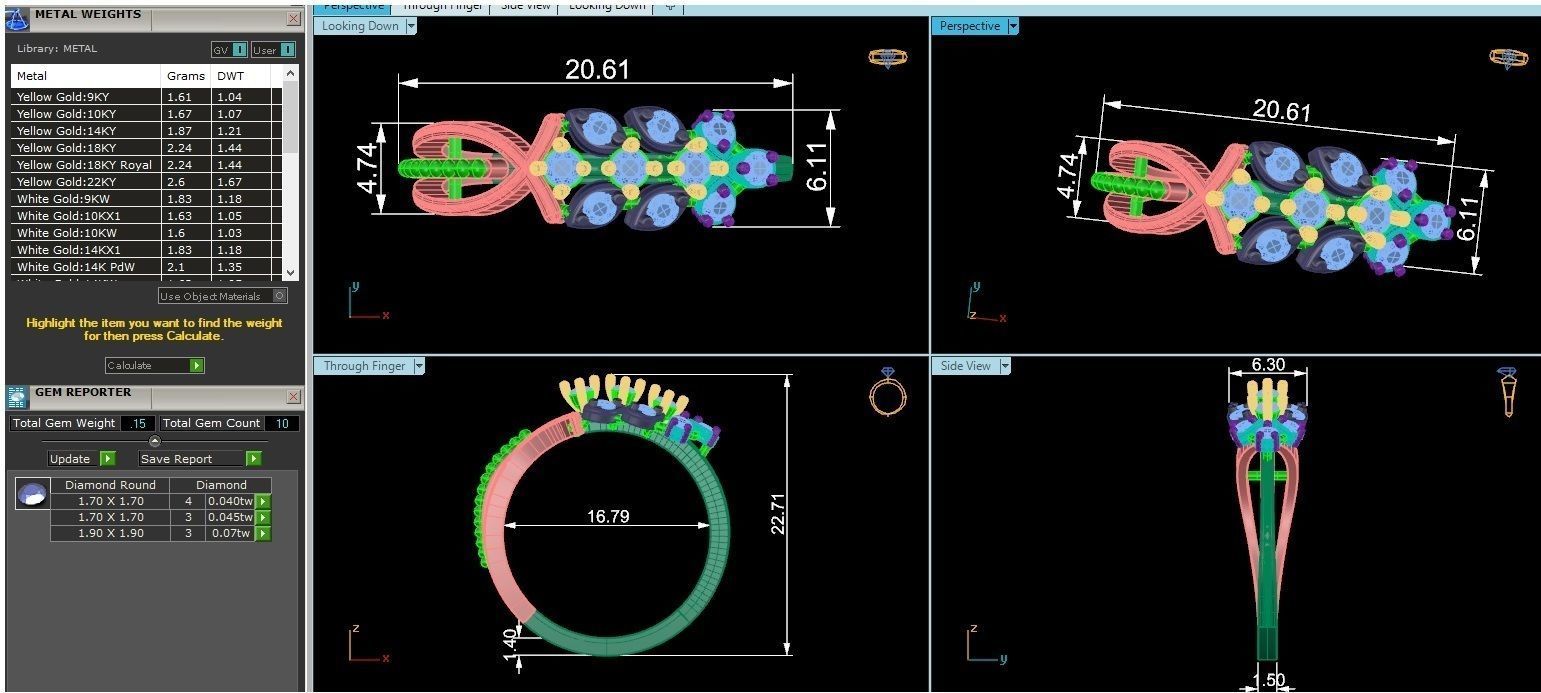 light wt minimalist Women Ring 3dm stl renders 3D print model_2