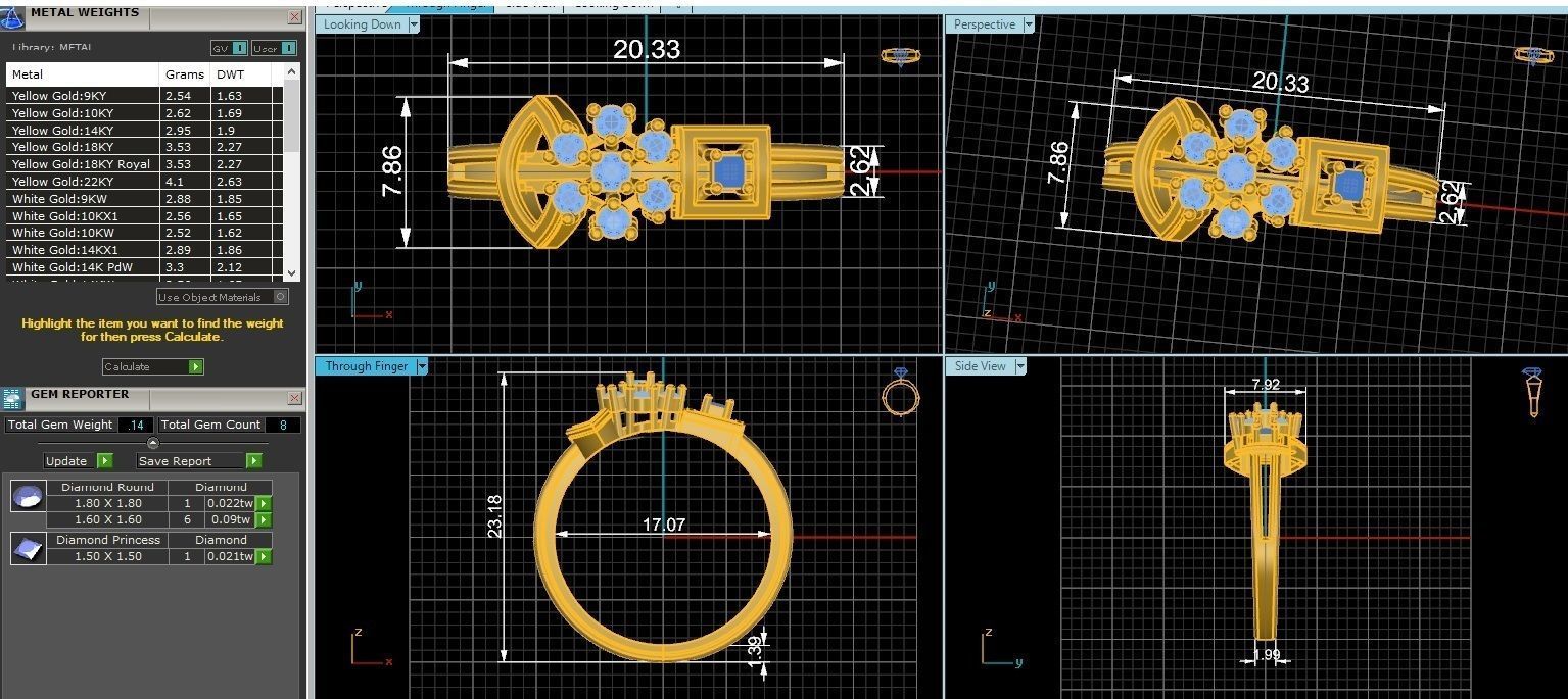 light wt minimalist Women Ring 3dm stl renders 3D print model_1